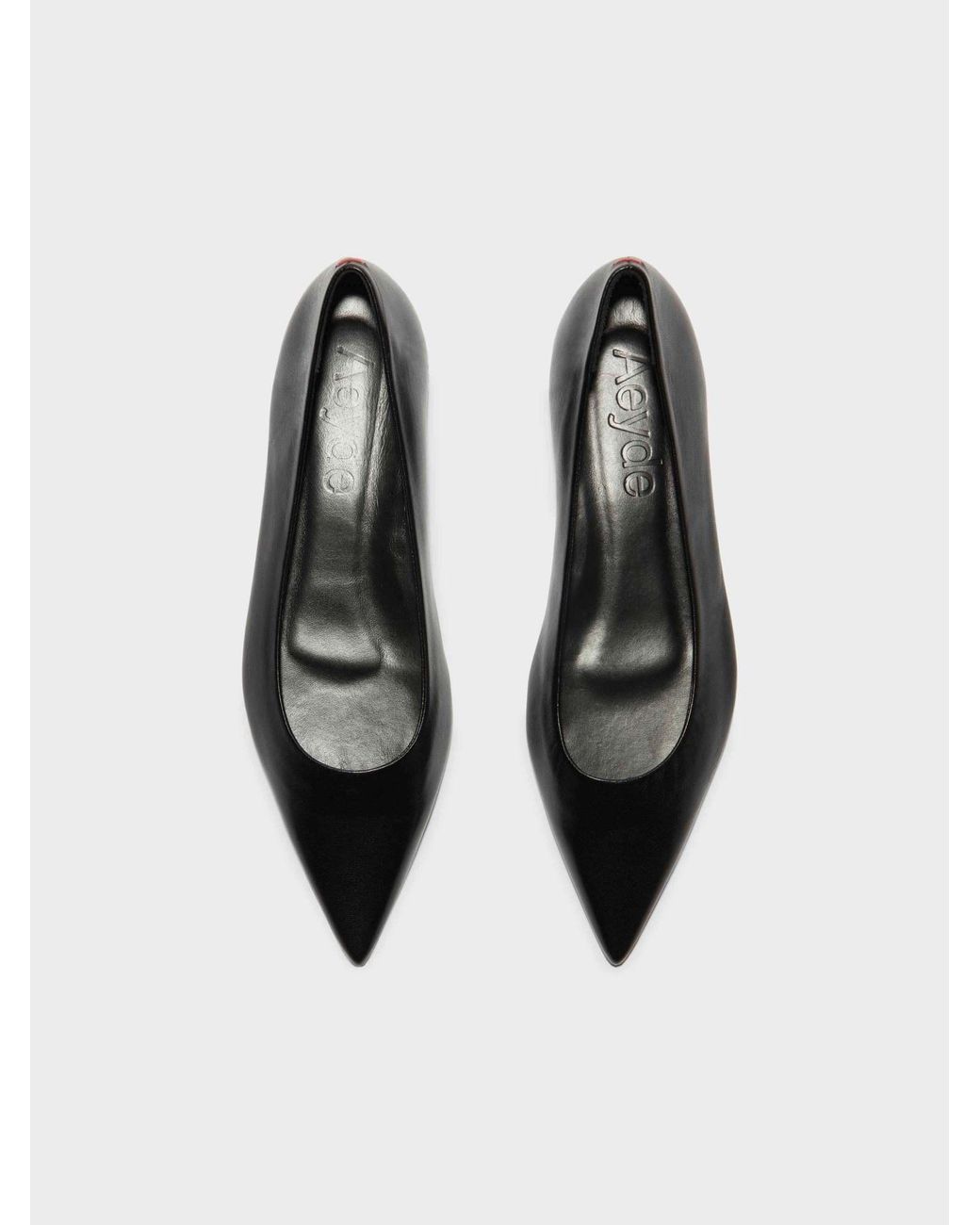 Aeyde Black Cassy Pointed-Toe Ballet Flats