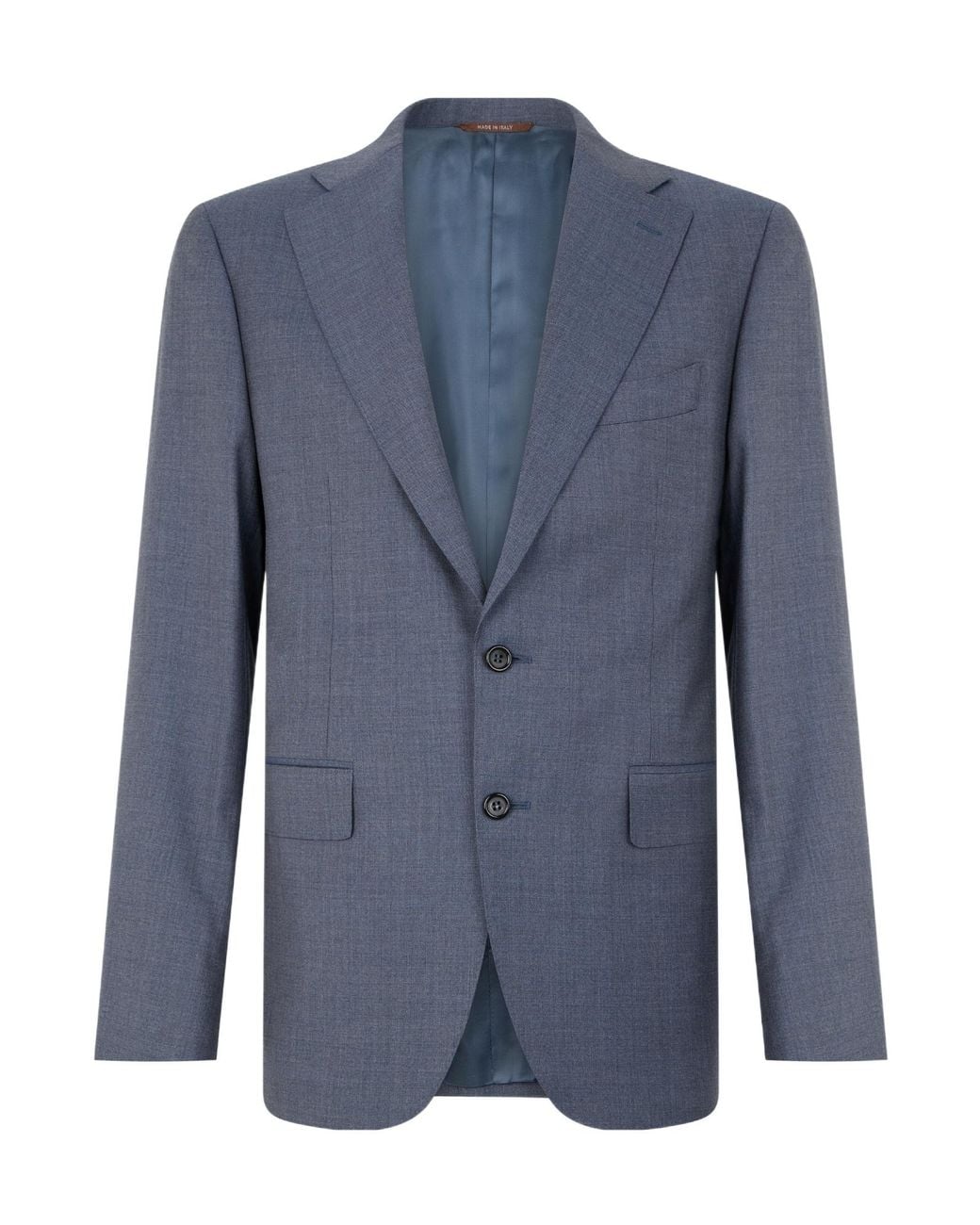 Canali Blue Single-Breasted Two-Button Blazer for men