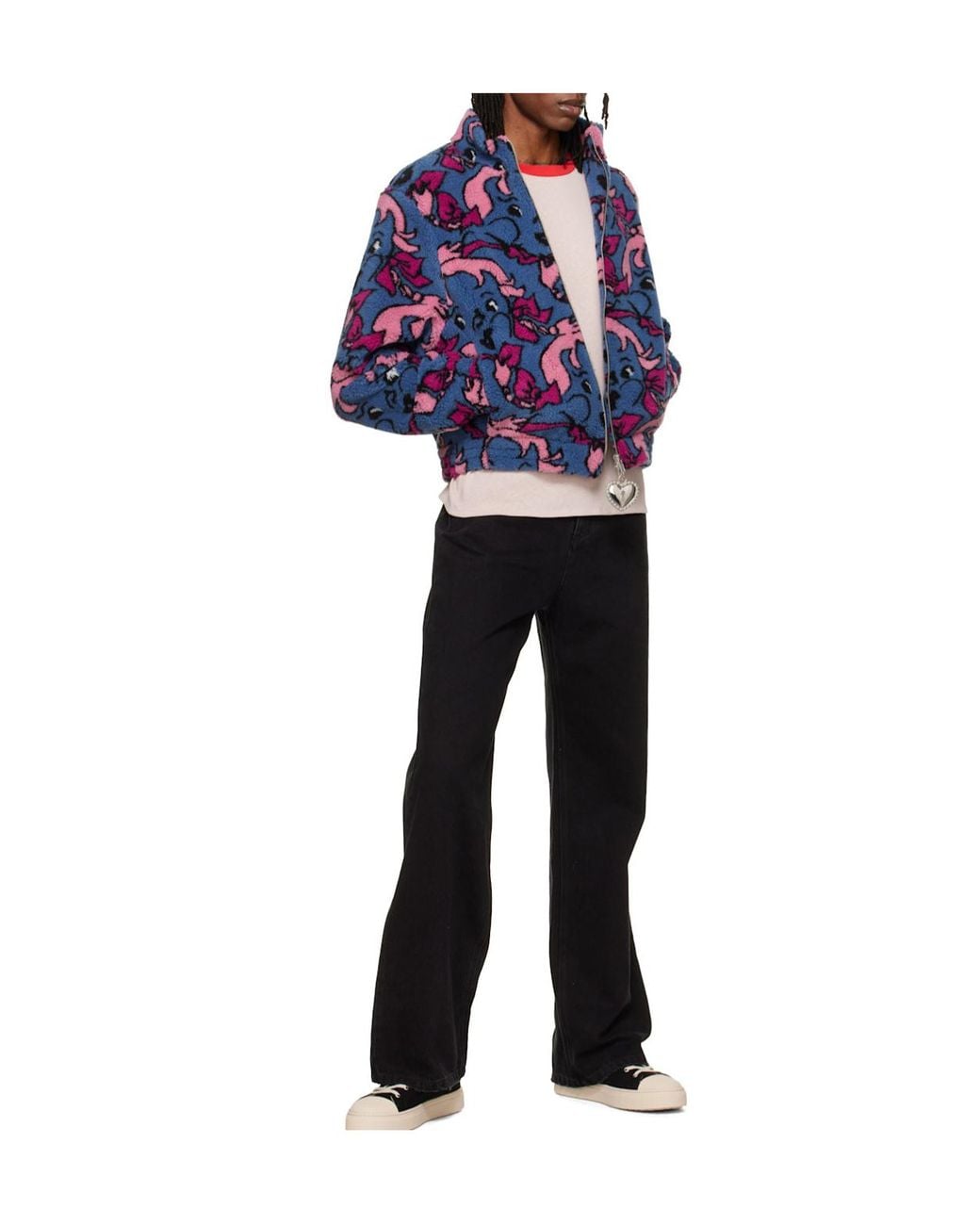 Chopova Lowena Blue Cheeky Girl Fleece Jacket for men