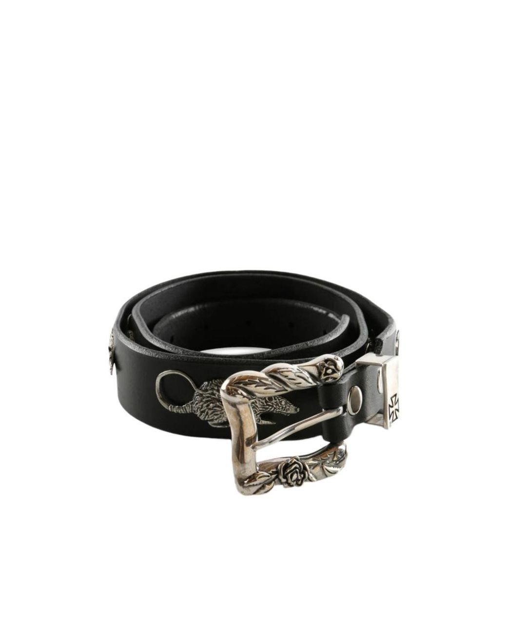 Enfants Riches Deprimes Black Rat Chase Buckle Belt for men