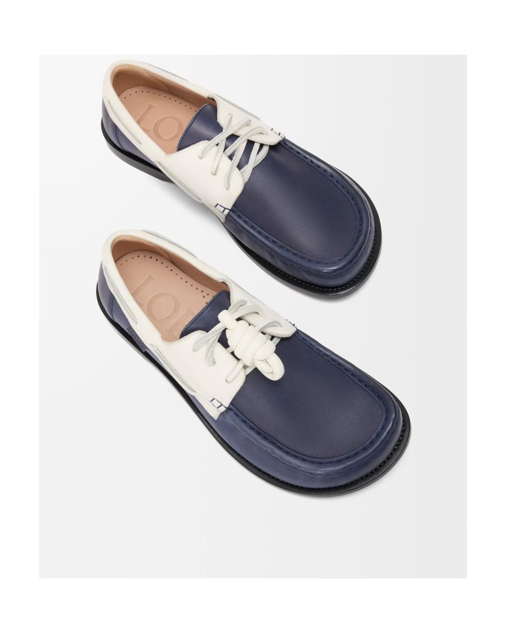Loewe Blue Campo Lace-Up Boat Shoes