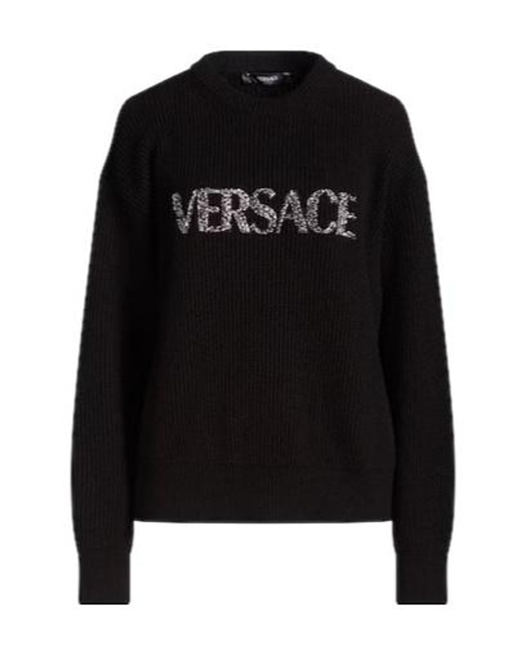 Balenciaga Black Solid Color Long-Sleeve Fleece Top