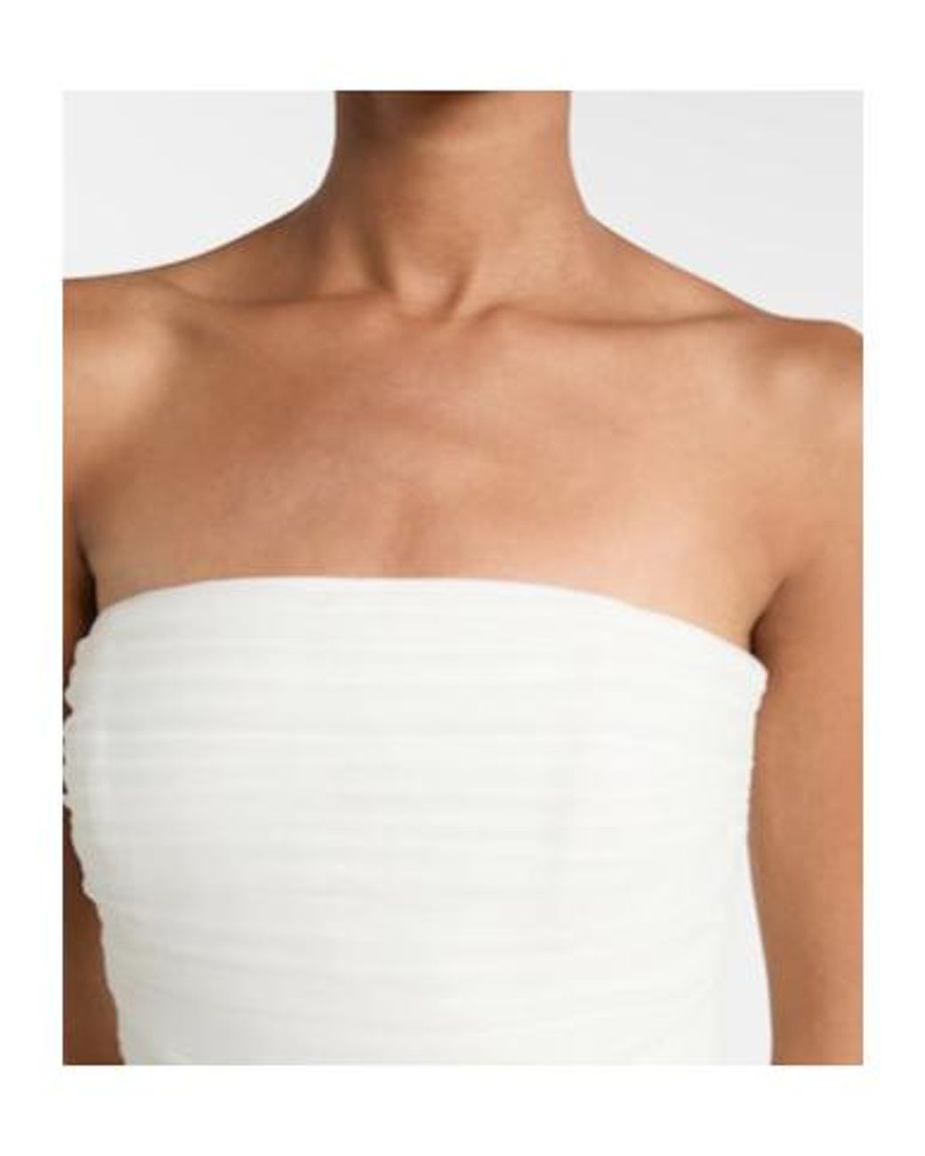 Rebecca Vallance White Bridal Willow Ruffled Mesh Bustier Gown