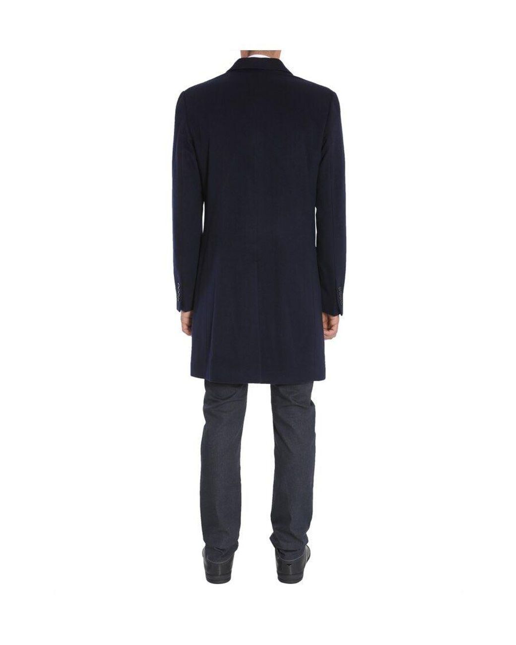 Dior Blue Classic Coat for men