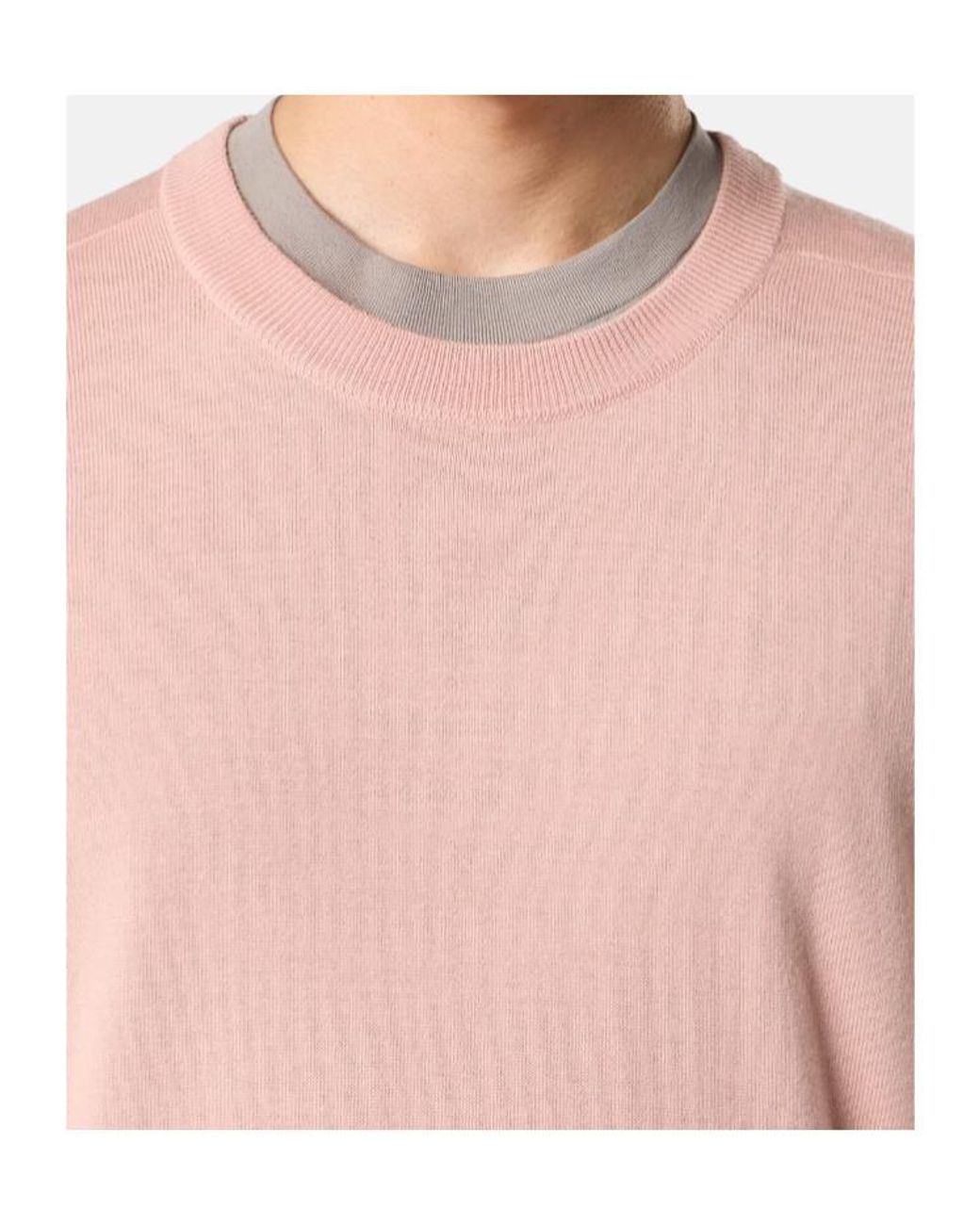 Stone Island Pink Badge Crewneck Knitted Sweater for men