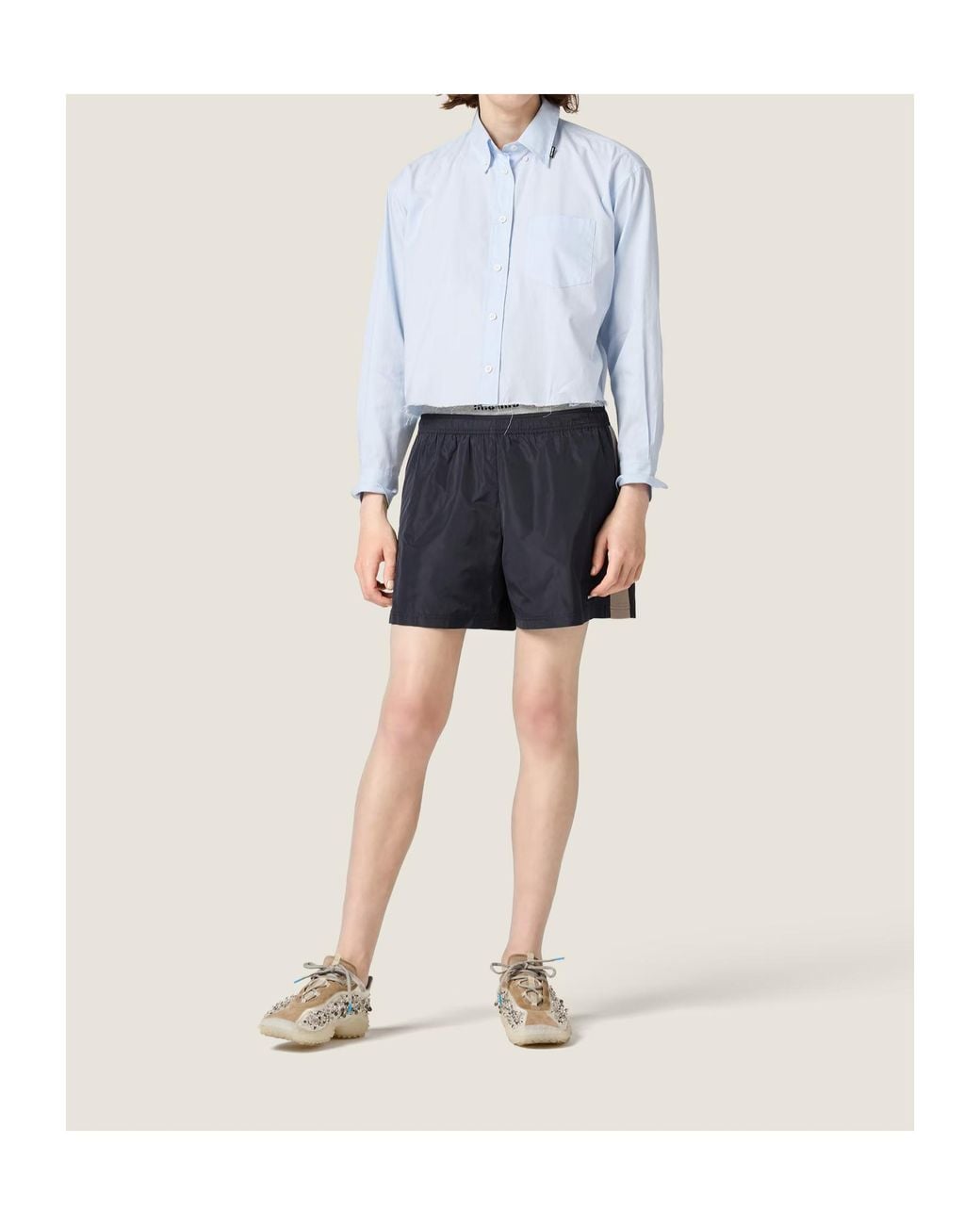 Miu Miu Blue Cotton Shirt