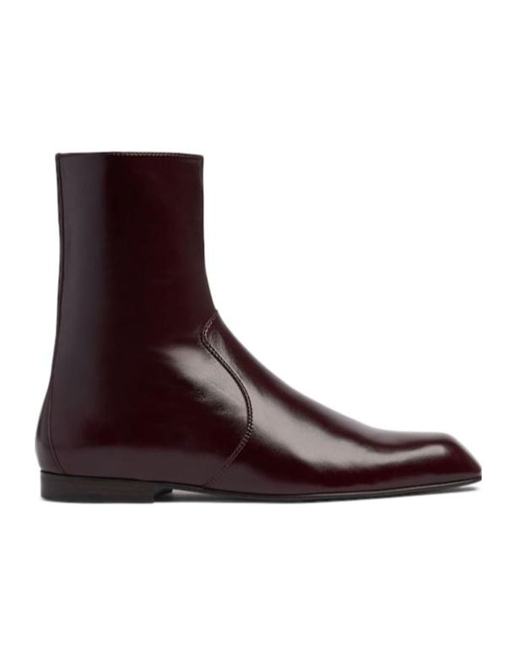 Khaite Brown 85Mm Nevada Stretch Leather Ankle Boots