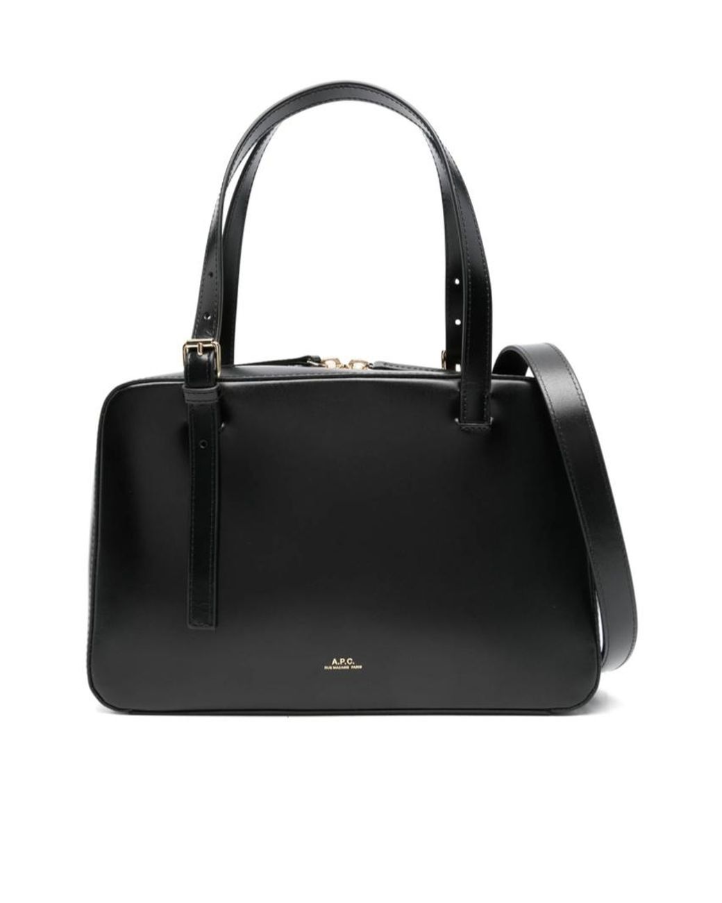 A.P.C. Black Virginie Logo Printed Crossbody Bag