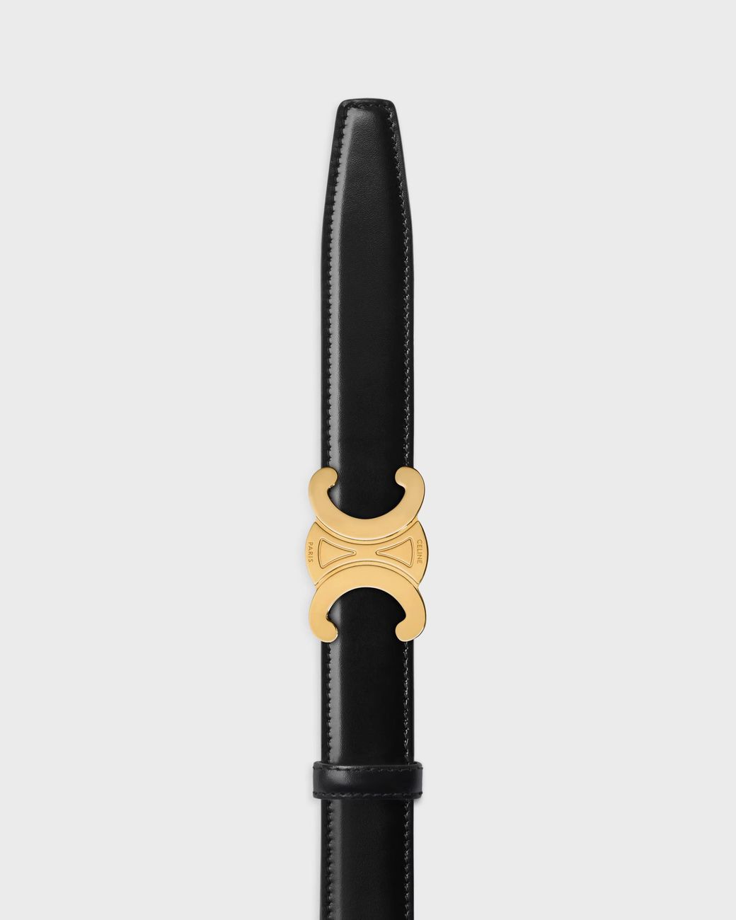 Céline White Triomphe Buckle Reversible Strap 25Mm