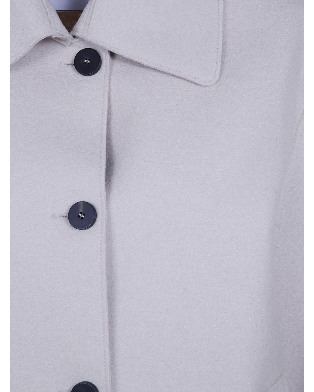 Harris Wharf London Blue Boxy Buttoned Coat
