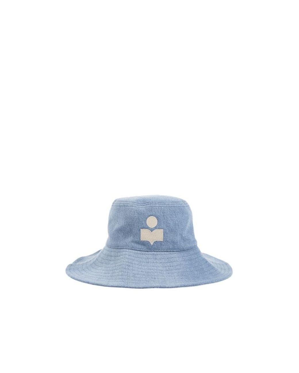Isabel Marant Blue Delya Logo Embroidered Bucket Hat