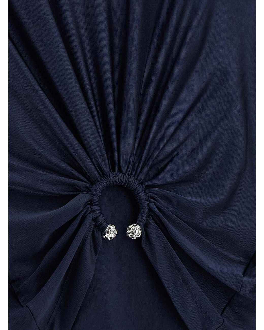 Rabanne Blue Rabanne Piercing Detail Top