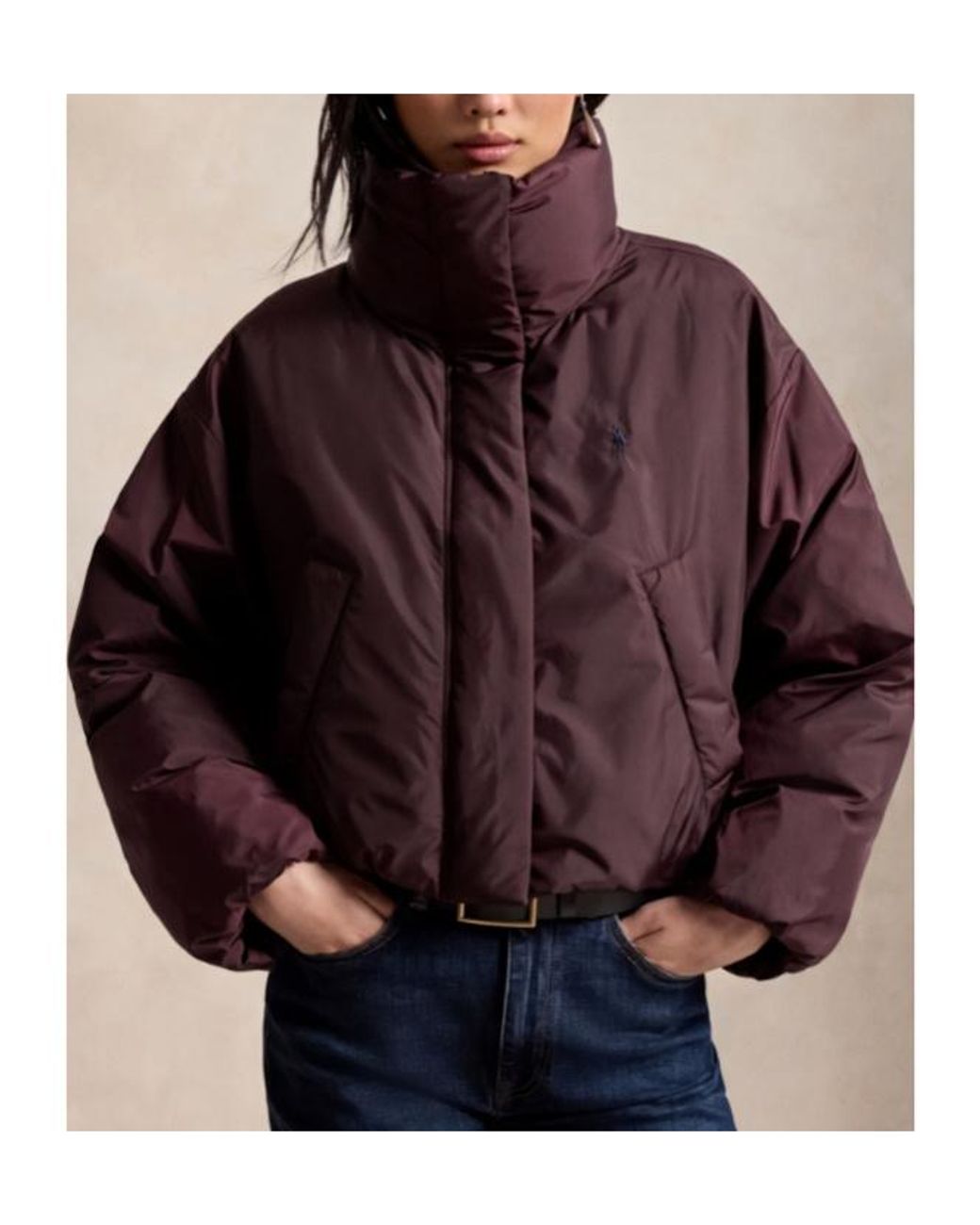 Polo Ralph Lauren Purple Long-Sleeved Down Jacket