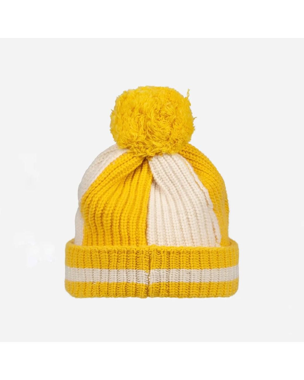 charlesjeffreyloverboy Yellow Pom-Pom Knit Hat for men
