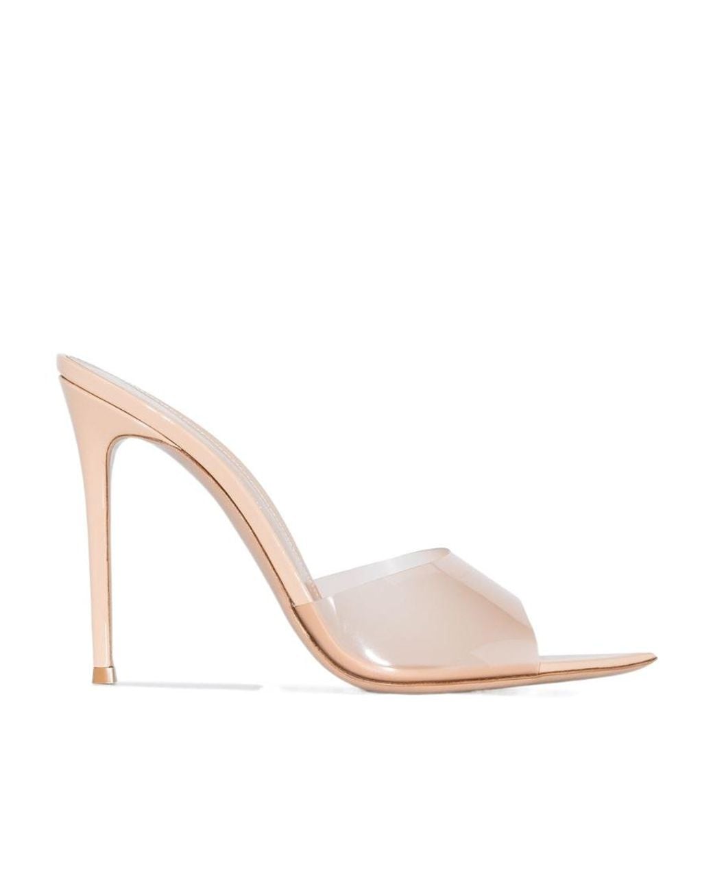Gianvito Rossi White Elle 105Mm Mules