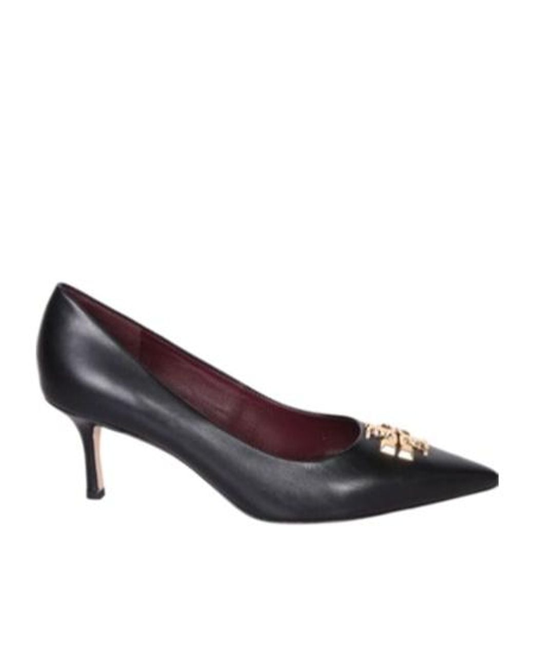 Tory Burch Purple Eleanor Logo Plaque Pumps
