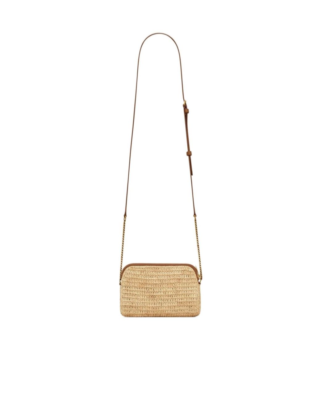 Saint Laurent White Gaby Zippped Mini Crossbody Bag