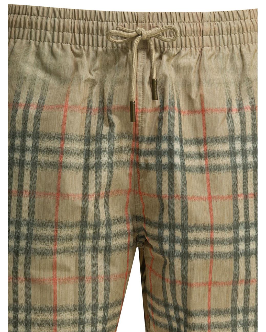 Burberry Natural Classic Swim Trunks With Aesthetic Waistband for men