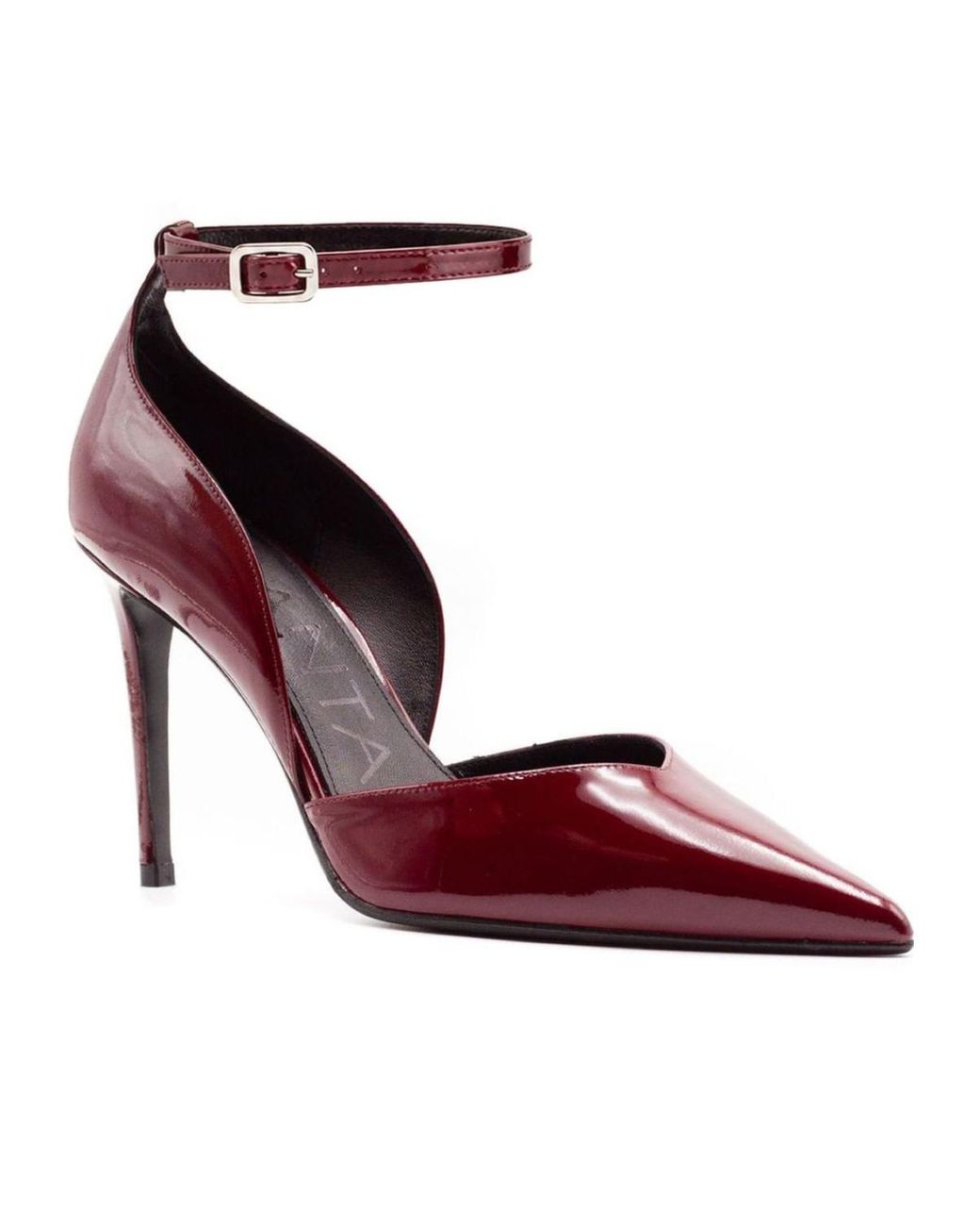 Chantal Thomass Red Chantal Side-Cut Ankle-Strap Heeled Pumps