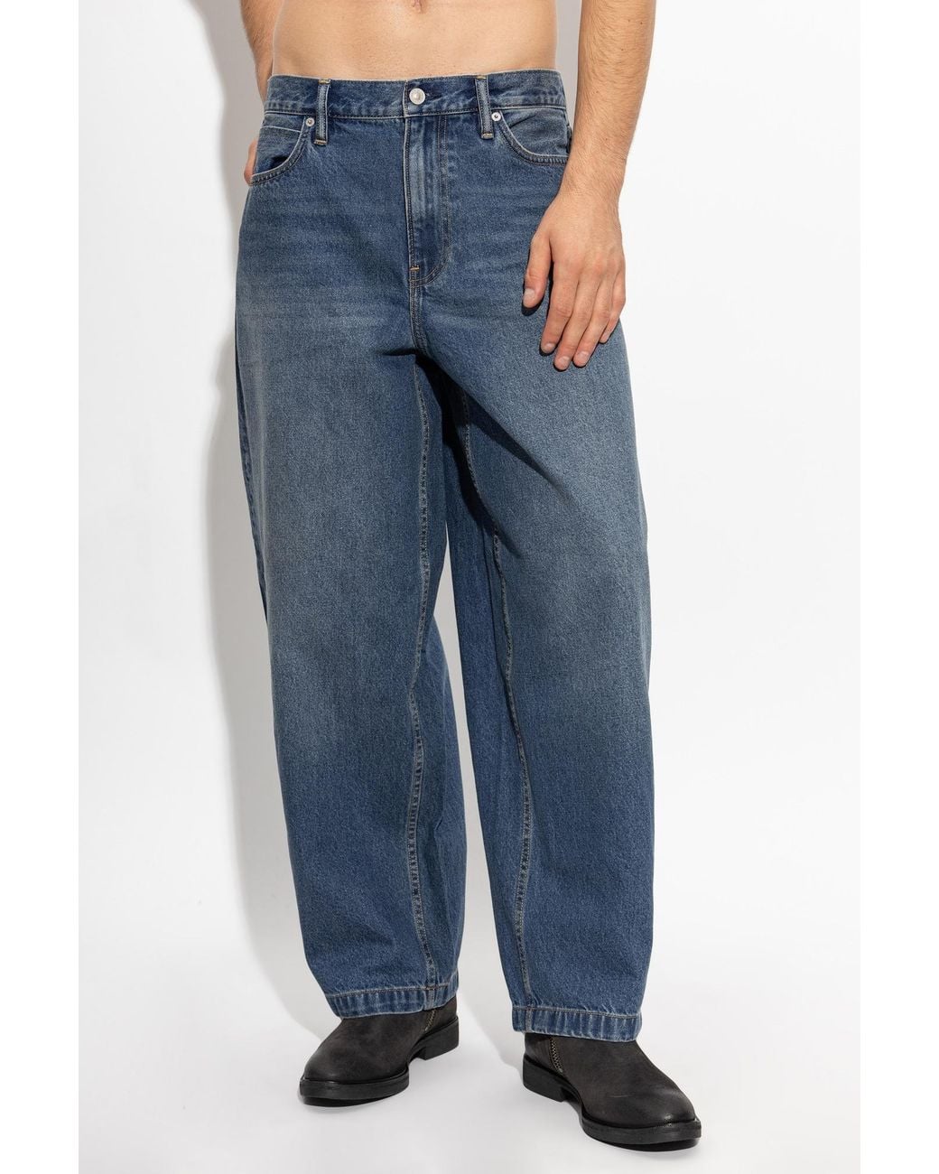 AllSaints Blue Orbit Relaxed Jeans for men