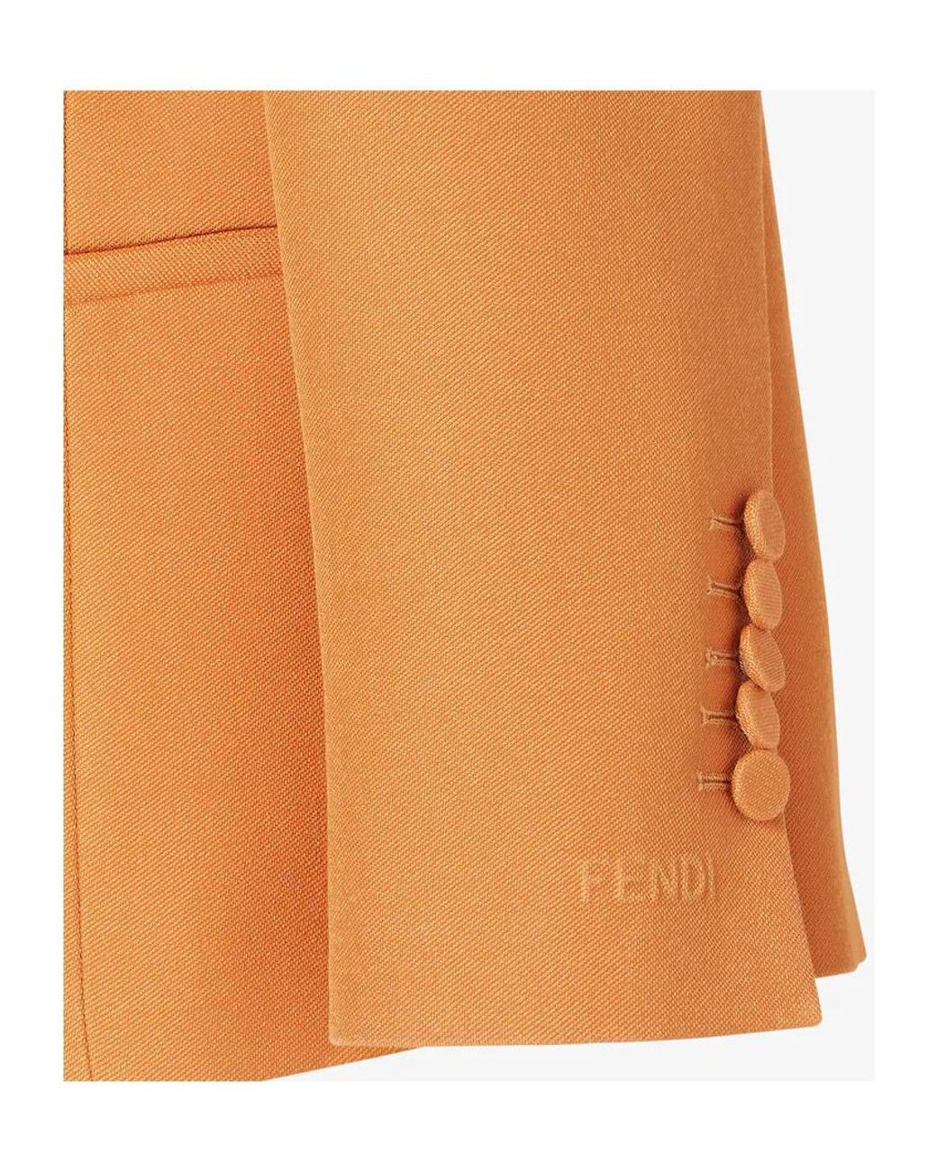 Fendi Orange Jackets Virgin Wool