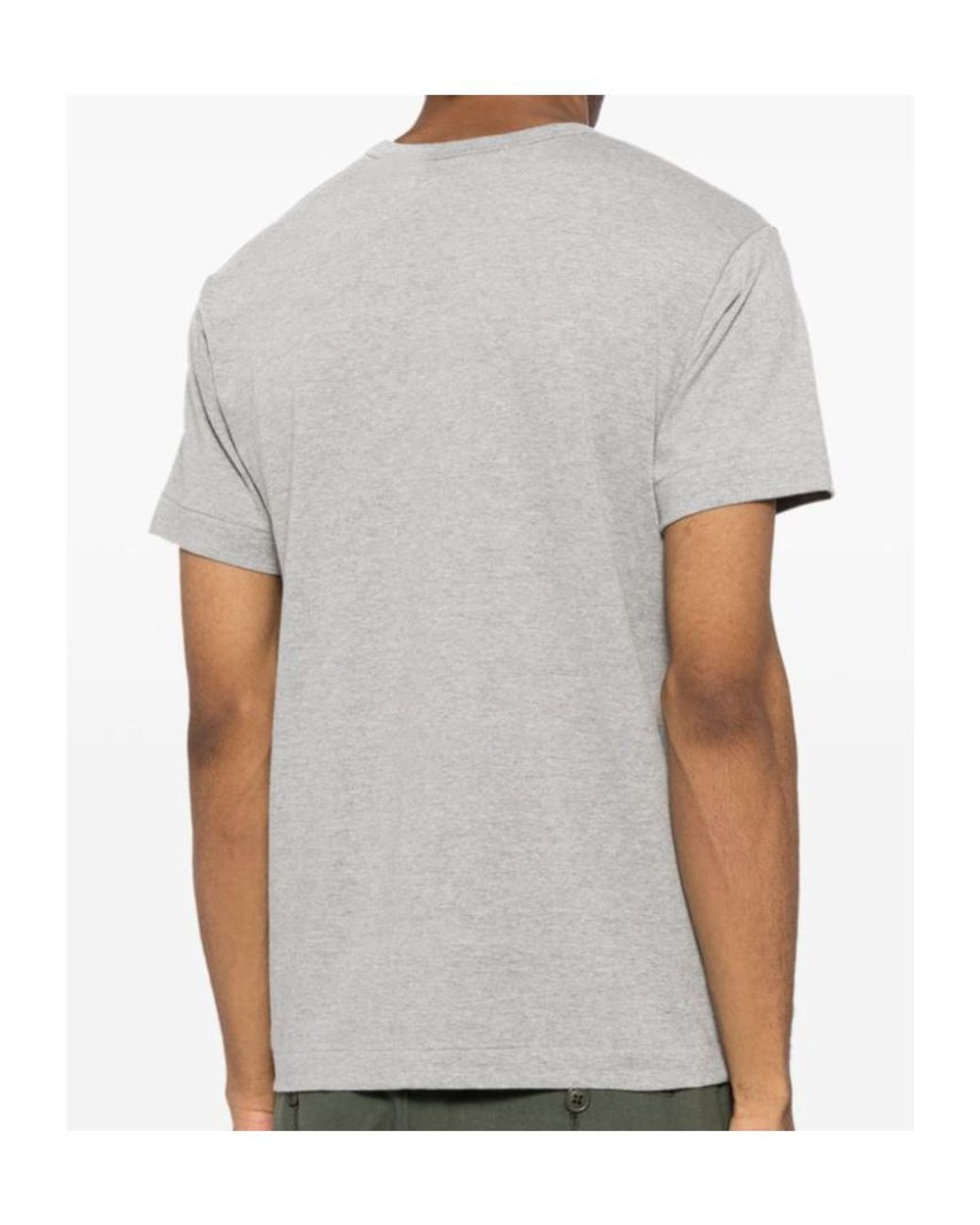 COMME DES GARÇONS PLAY Gray Cotton T-Shirt