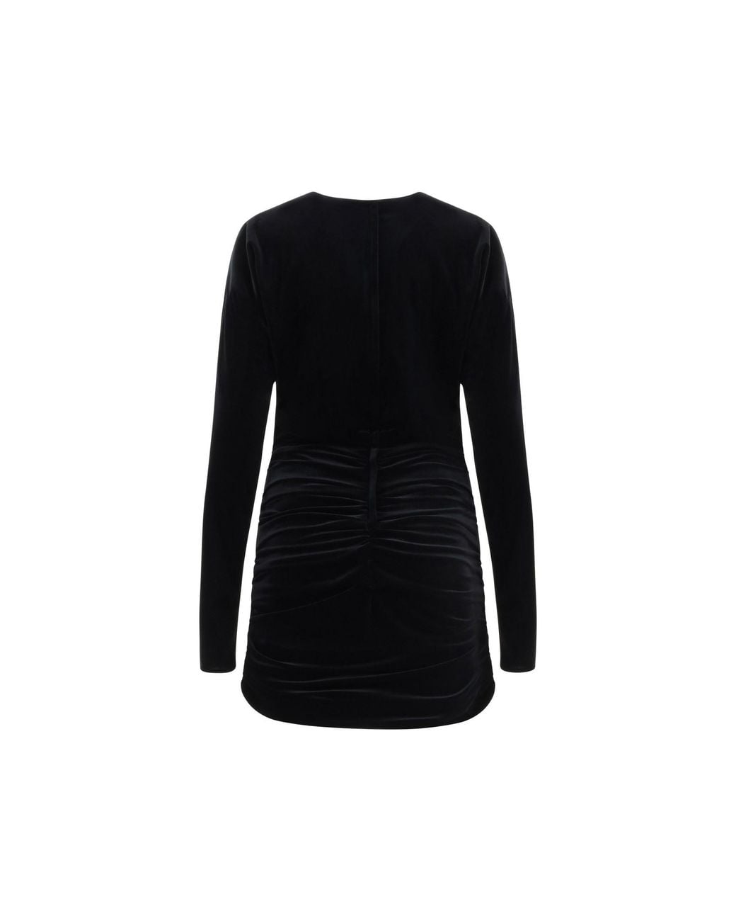 Dolce & Gabbana Black Logo-Plaque Ruched Mini Dress