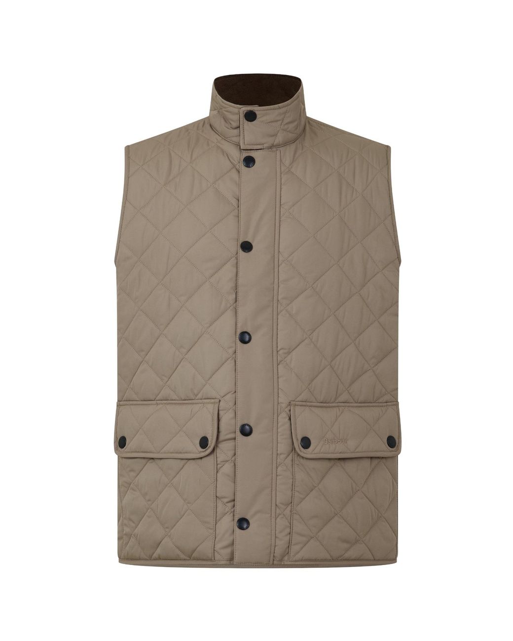 Barbour Brown Diamond-Quilted Gilet for men