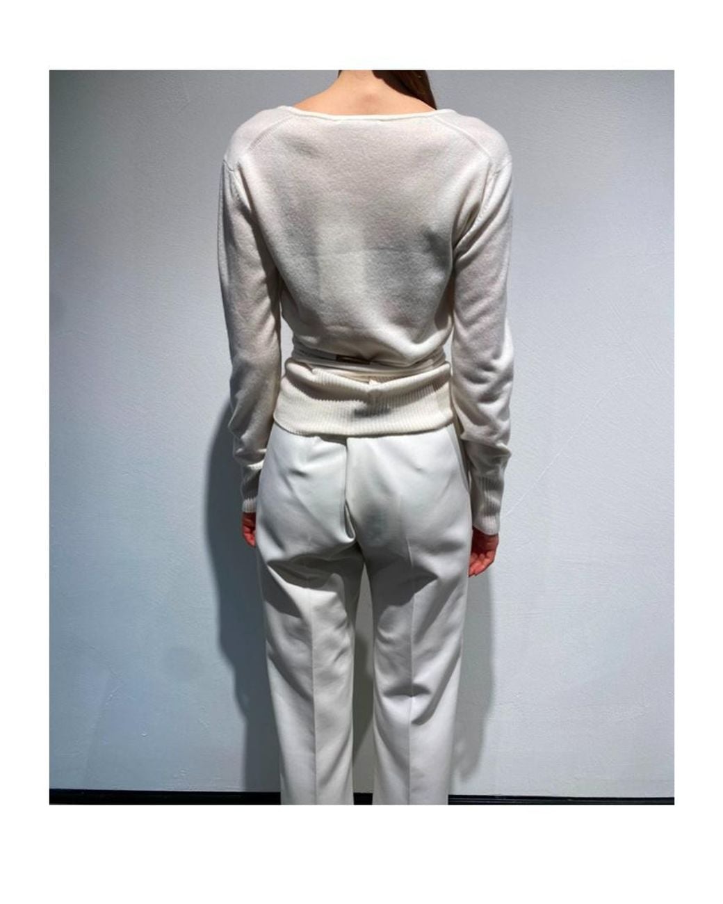Max Mara Gray Crewneck Long-Sleeve T-Shirt