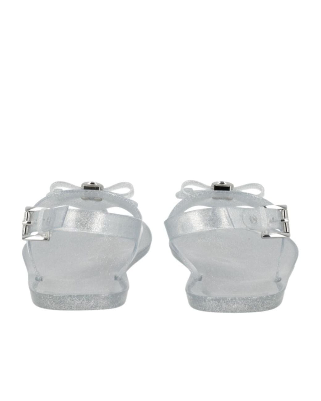 MICHAEL Michael Kors White Logo Plaque Thong Sandals