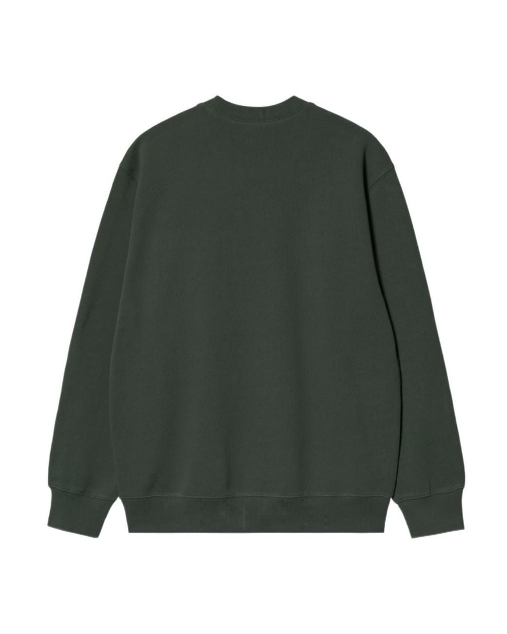 Carhartt Green Logo Embroidered Crewneck Sweatshirt for men