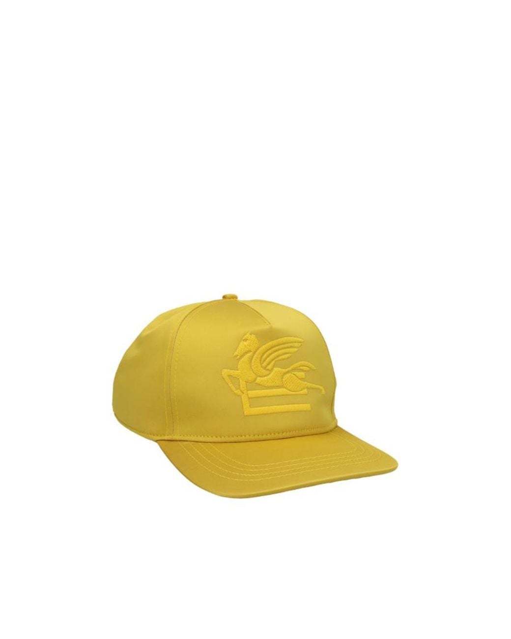 Etro Yellow Logo Embroidered Baseball Cap