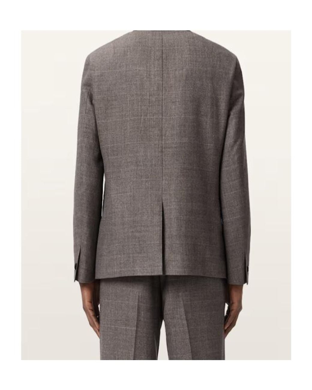 AllSaints Brown Clover Single Breasted Blazer for men