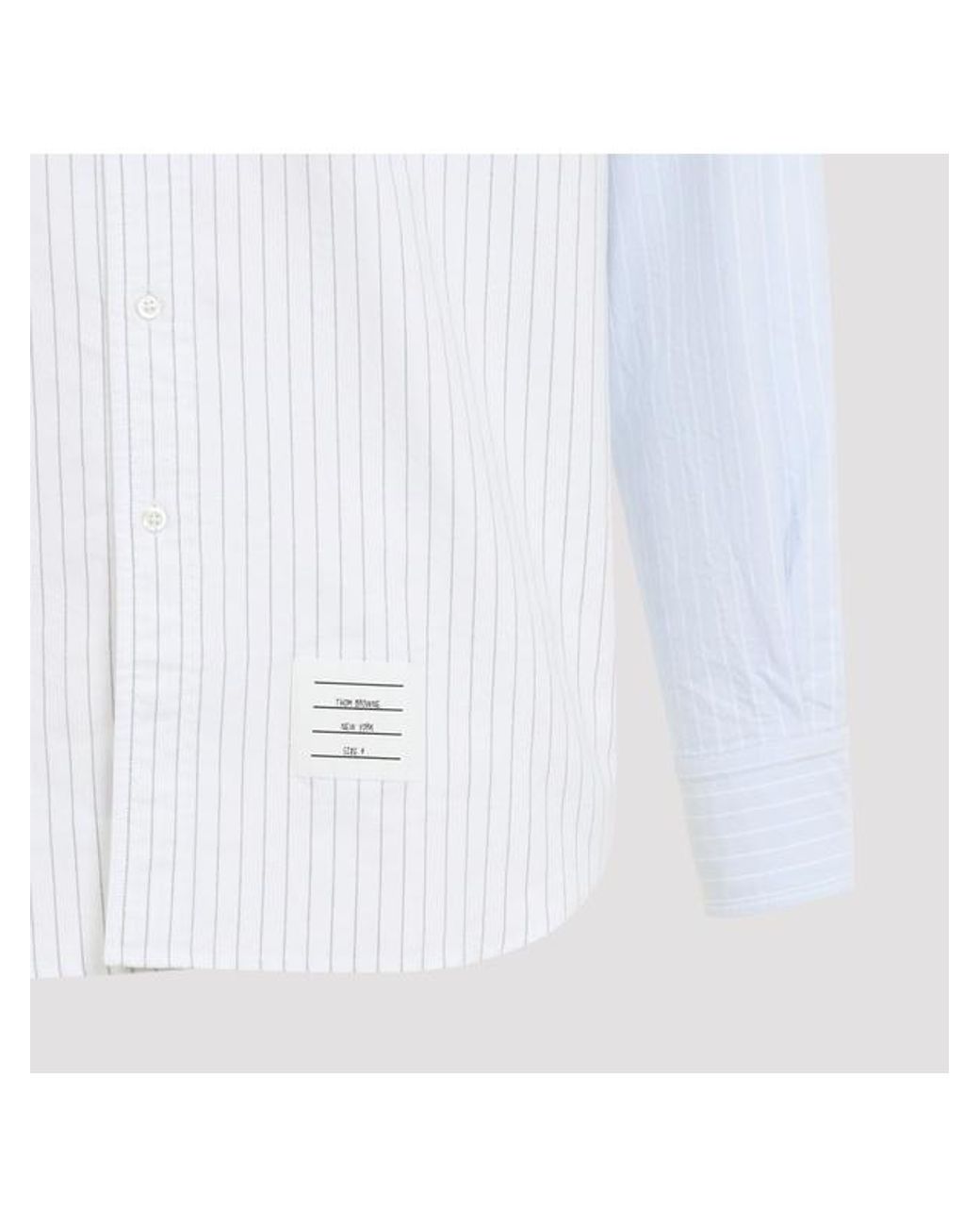 Thom Browne White Stripe Panel Button-Down Shirt for men