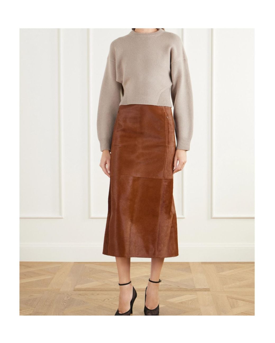 Alaïa Brown A-Line Skirt