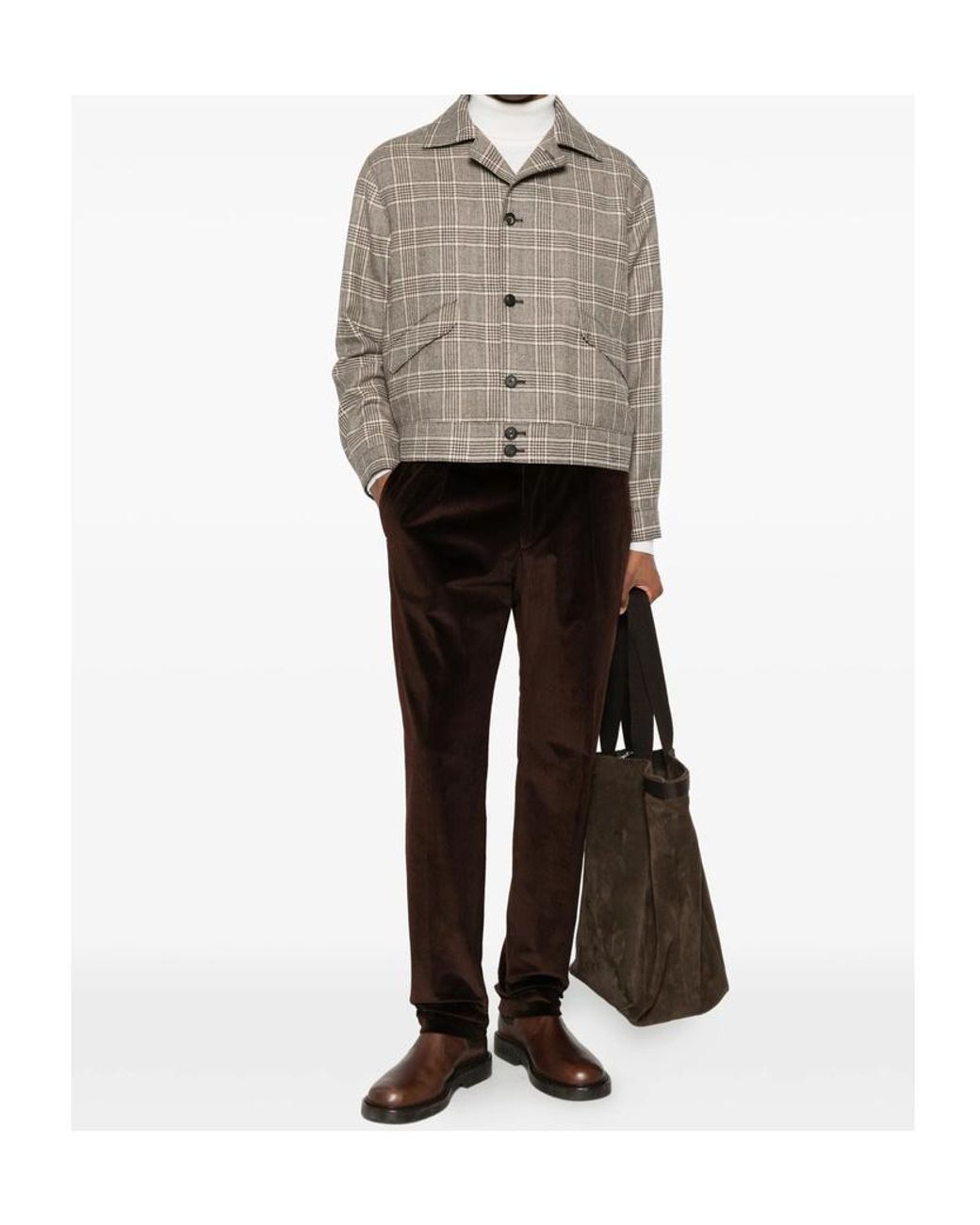 Tagliatore Brown Single-Breasted Casual Jacket for men