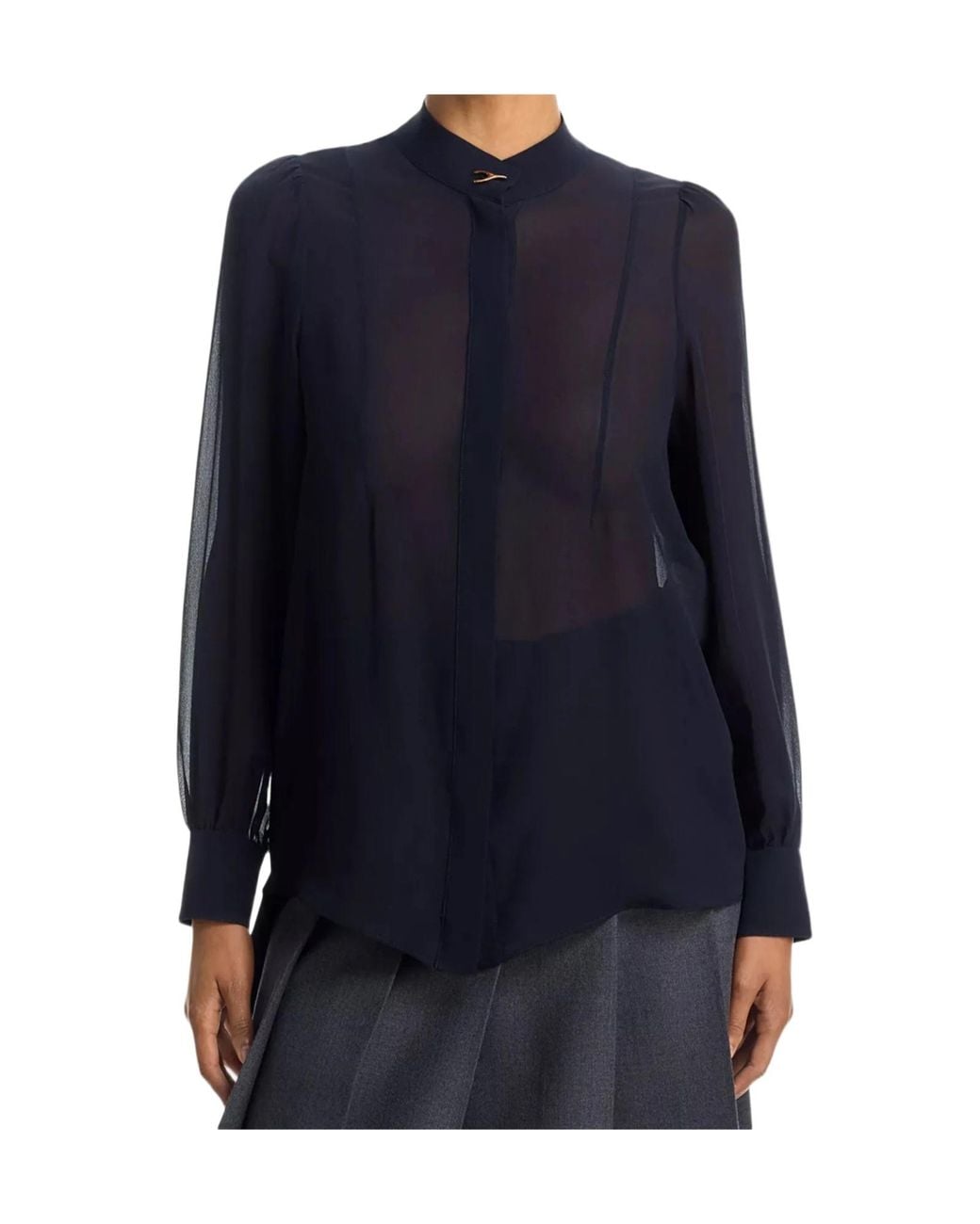 McQueen Blue Wishbone Blouse