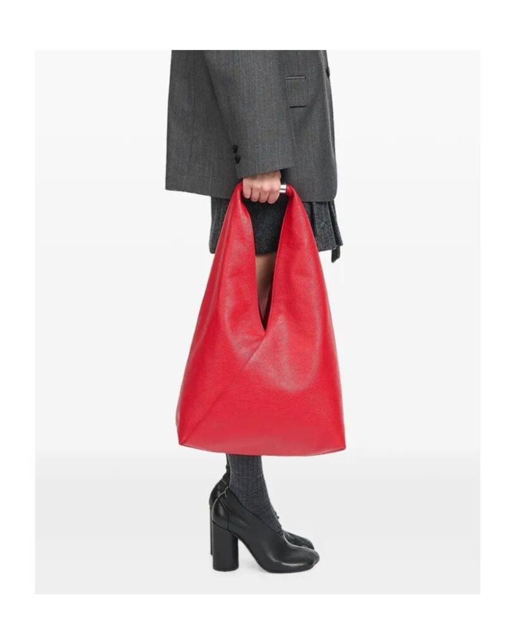 MM6 by Maison Margiela Red Japanese Media Shoulder Bag