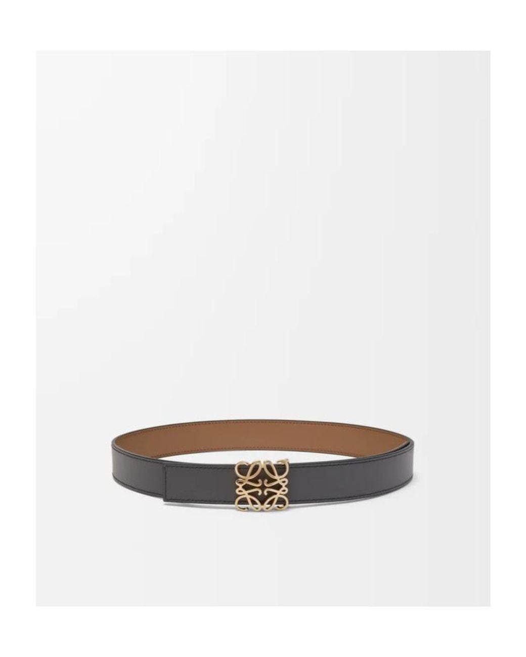 Loewe White Anagram Reversible Belt