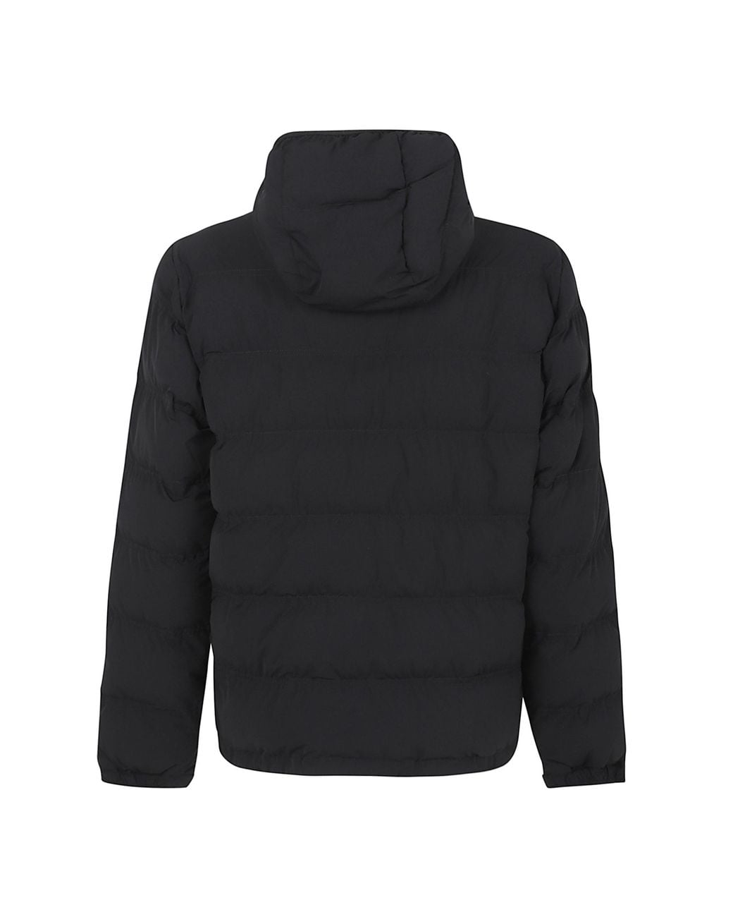 Aspesi Black Quilted Hooded Jacket for men
