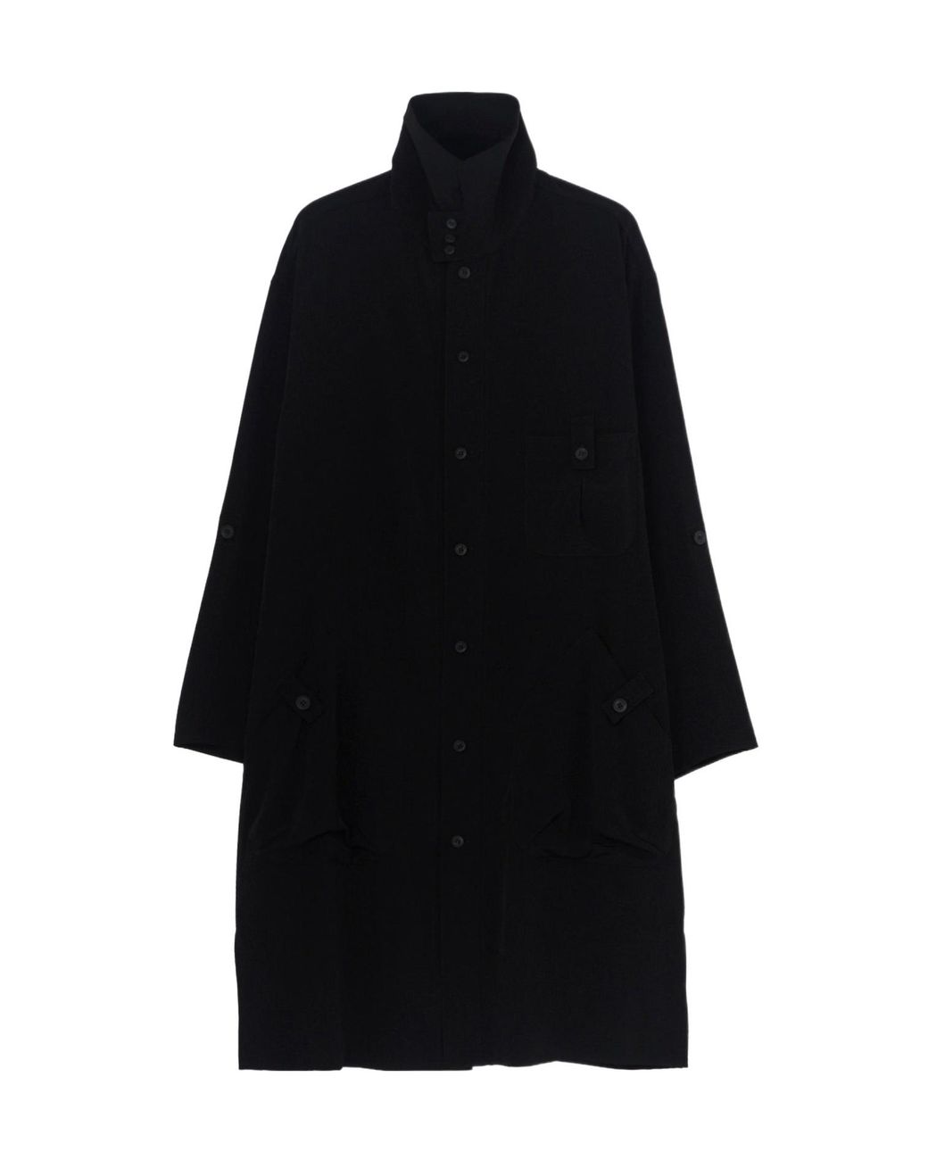 Yohji Yamamoto Black Oversized Long Shirt for men