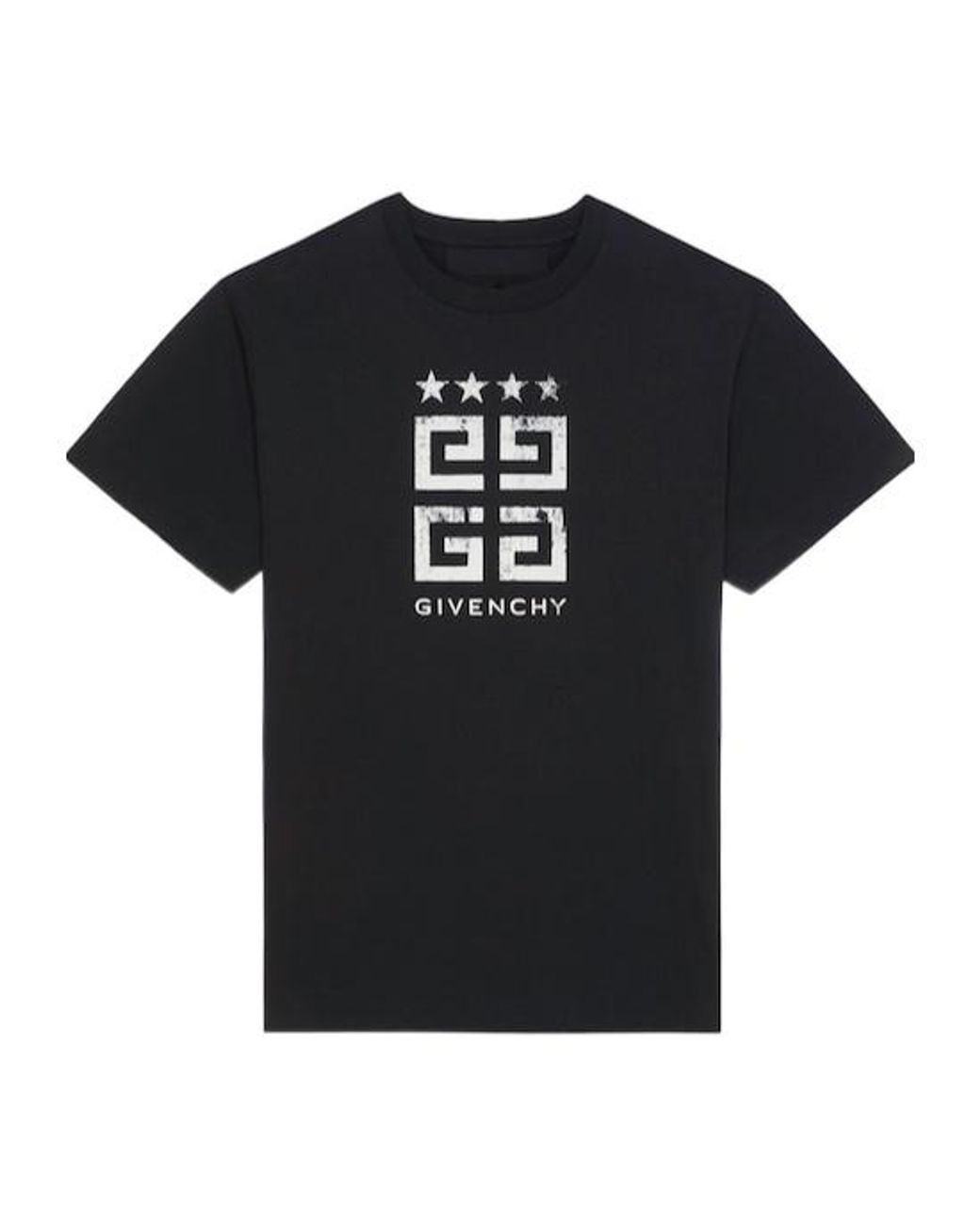 Givenchy Black Faded 4G Logo Printed Slim Fit T-Shirt for men