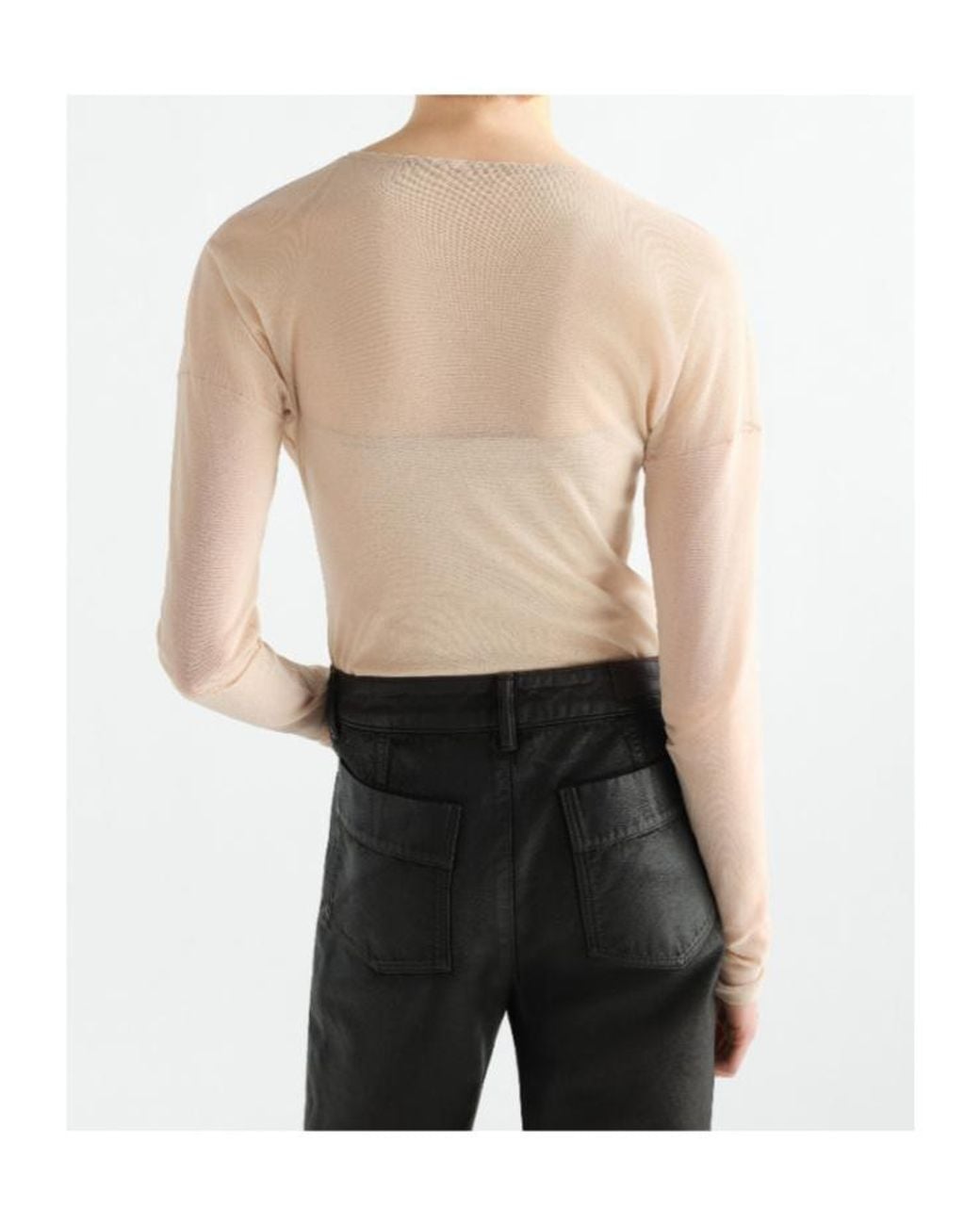 Lemaire Natural Sheer Long-Sleeve Top