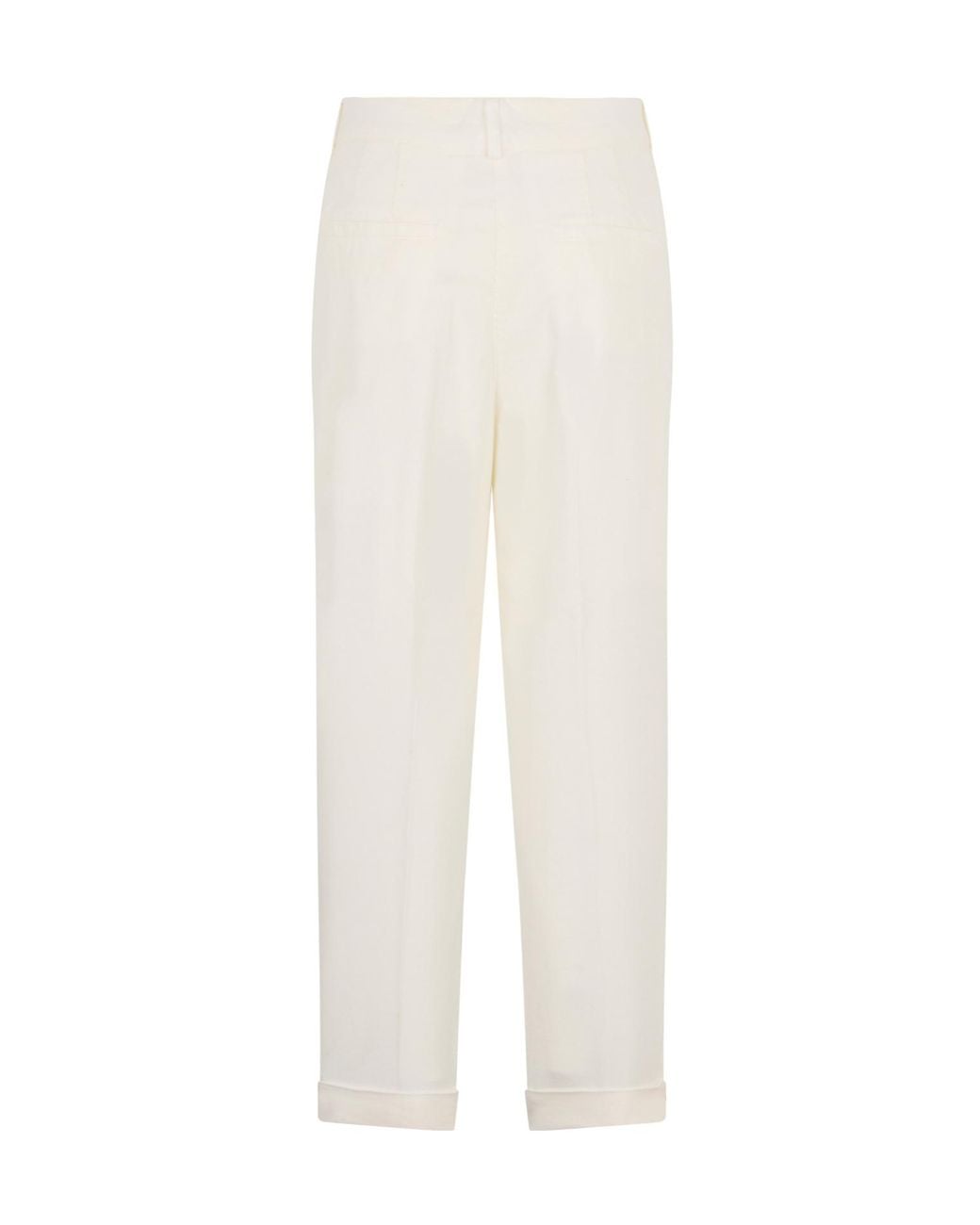 Peserico White Relaxed Straight-Leg Pants