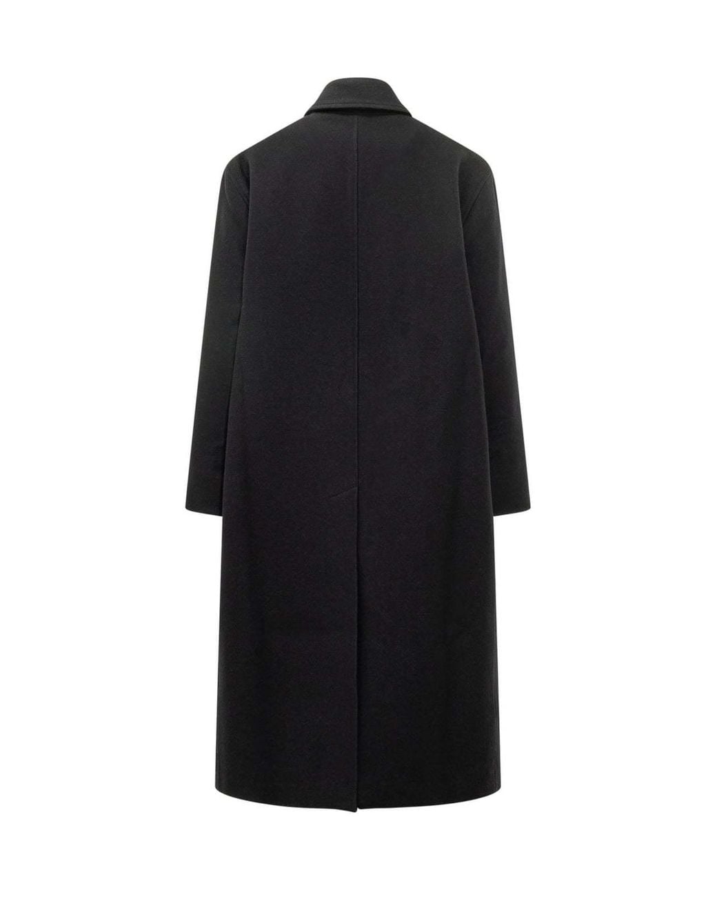 Studio Nicholson Black Rounded Overcoat