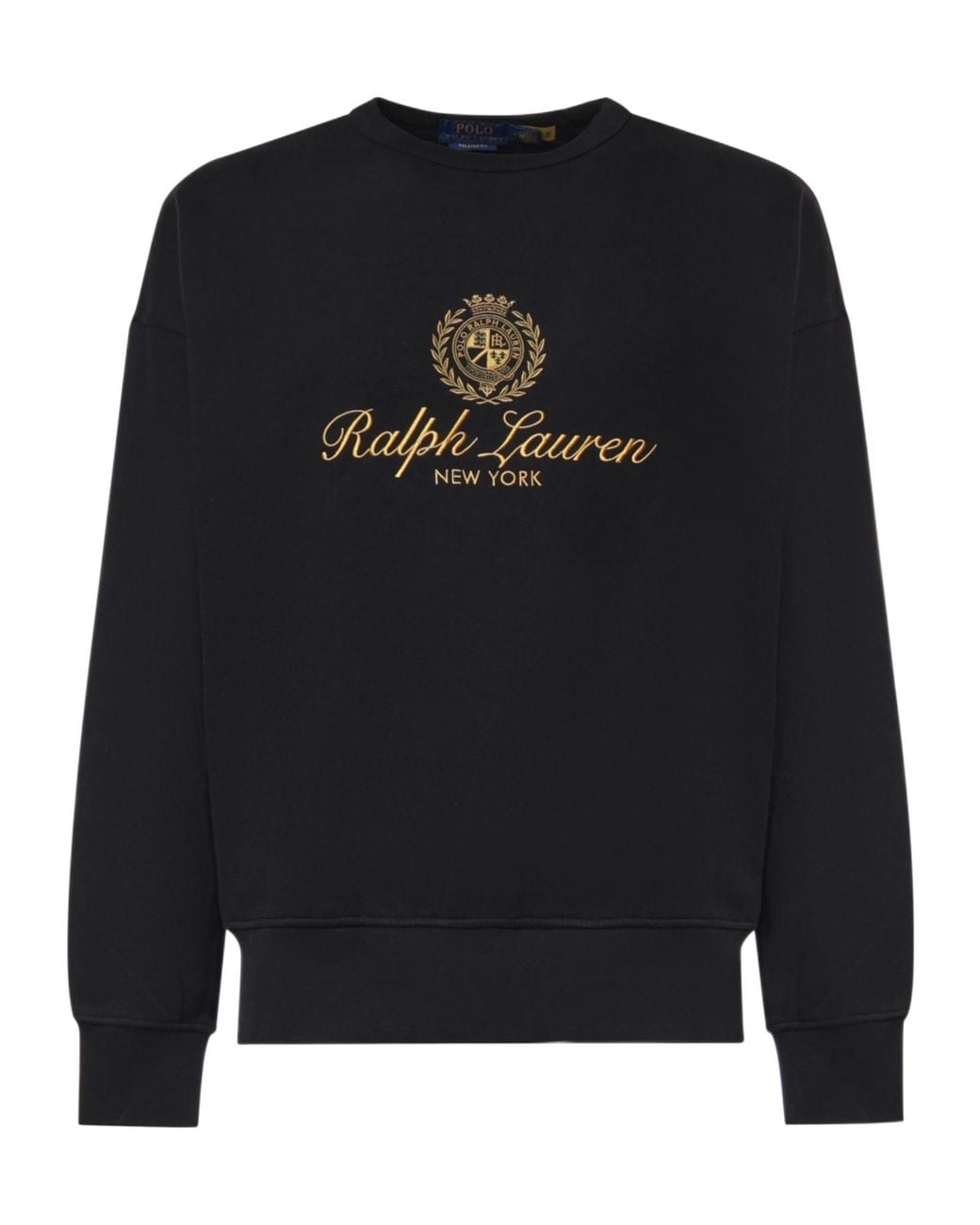 Polo Ralph Lauren Black Printed Fleece Sweatshirt for men