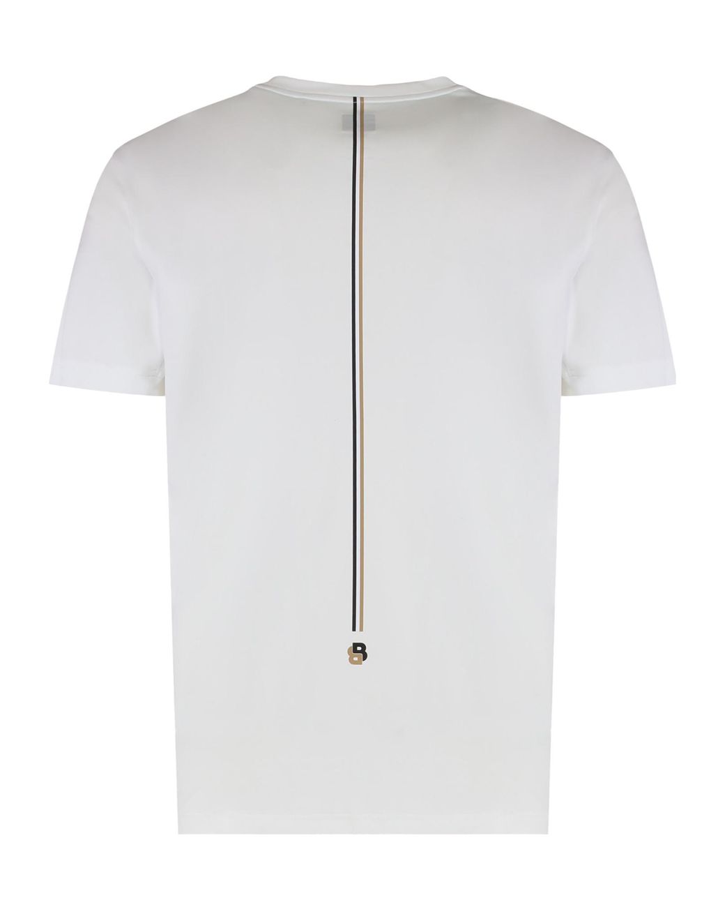 Boss White Boss Stripe Detailed Short-Sleeved T-Shirt for men