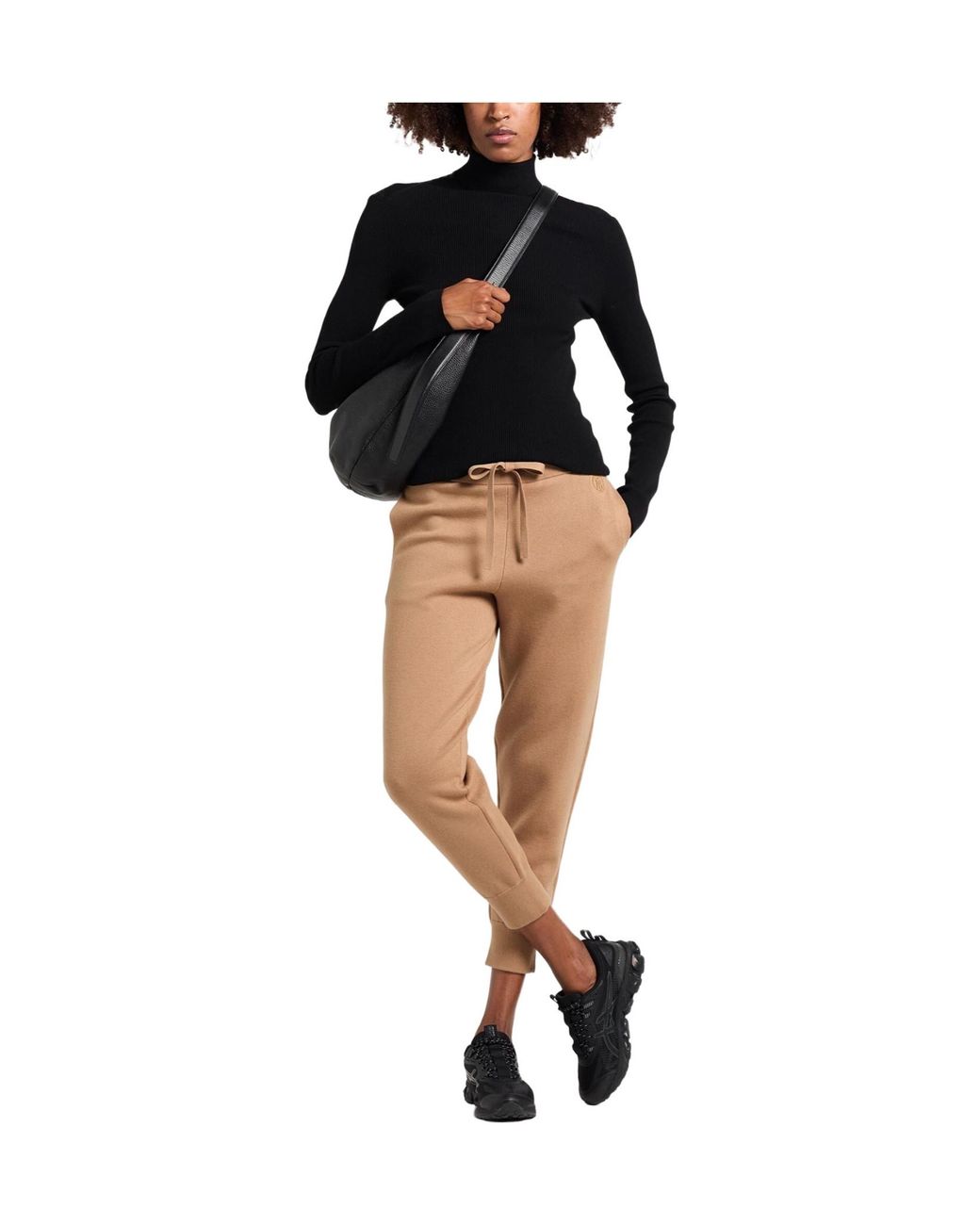 Burberry Natural Camel Pants Cashmere, Cotton, Polyamide, Elastane