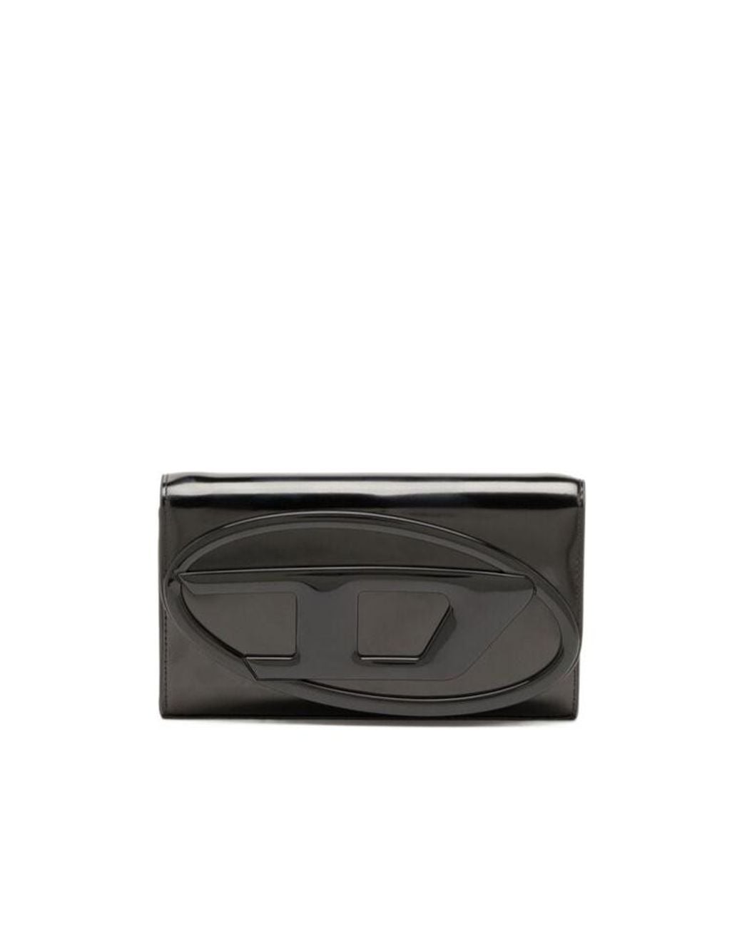 DIESEL Black 1Dr Mirrored Wallet