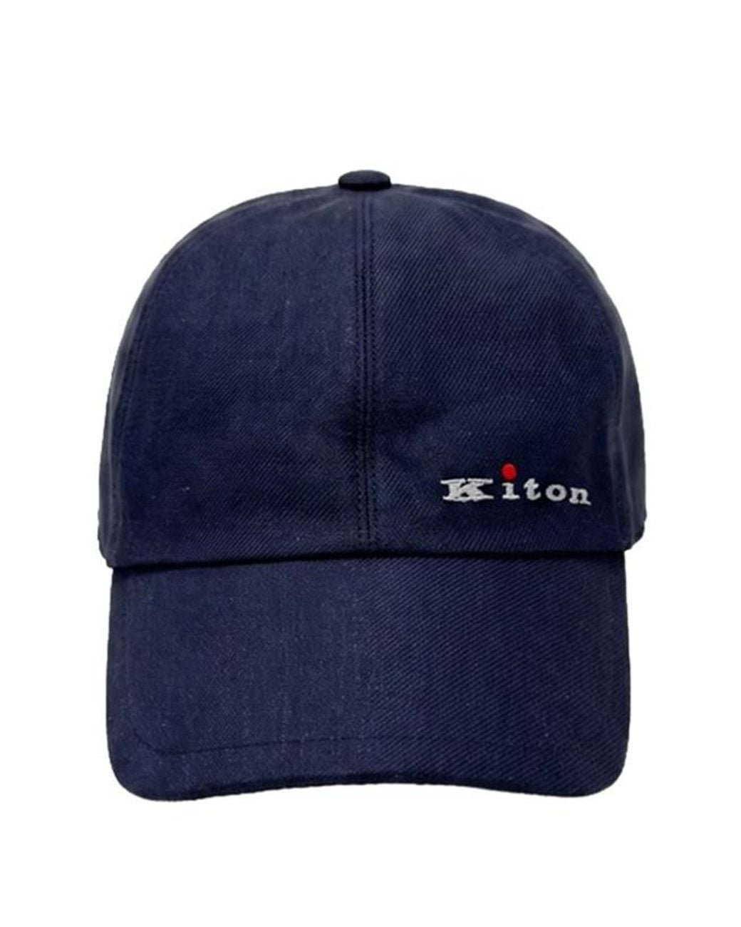 Kiton Blue Logo-Embroidered Baseball Cap for men